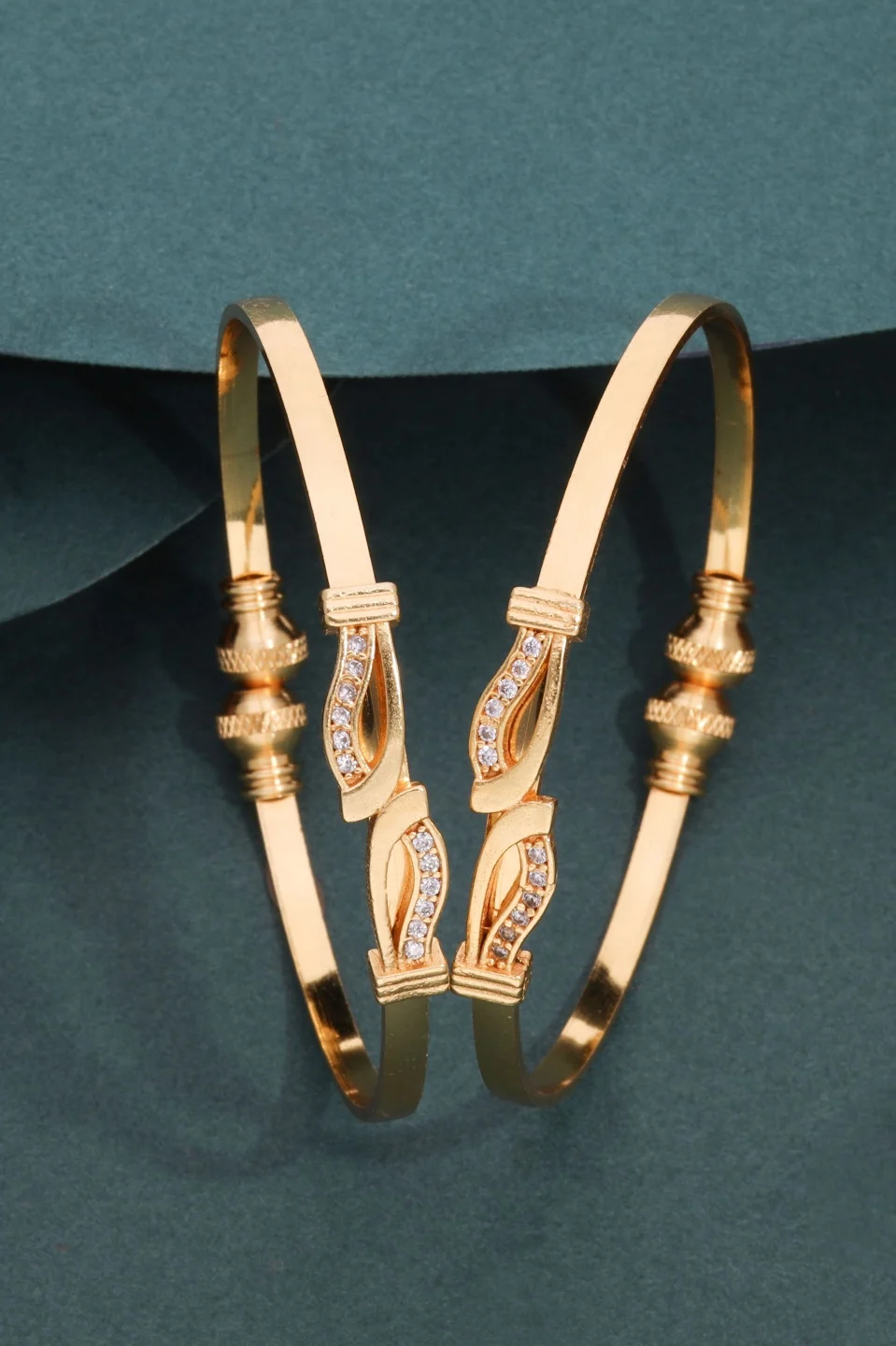 Crystal Leaf Bangle