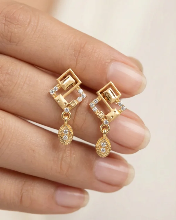 Party Wear Gold Earrings