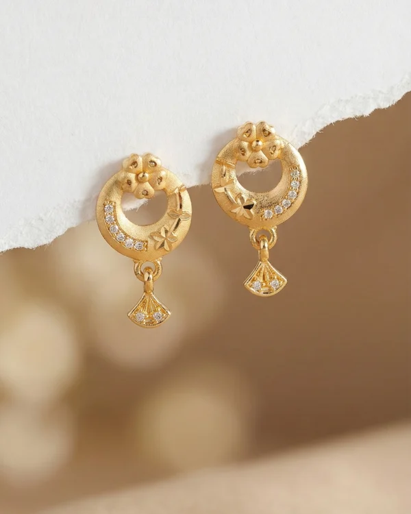 Contemporary Gold Earrings