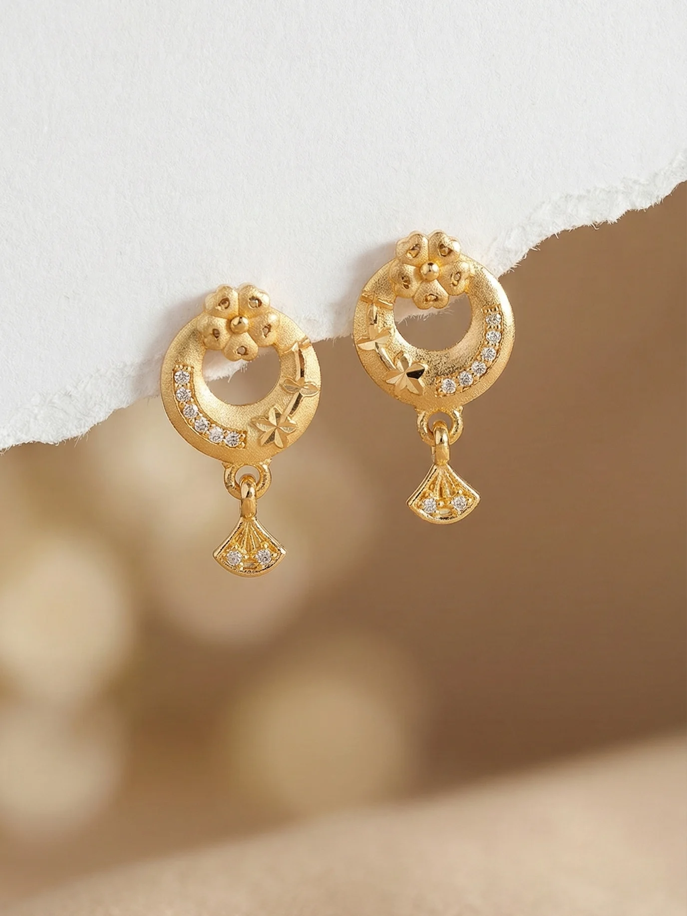 Contemporary Gold Earrings