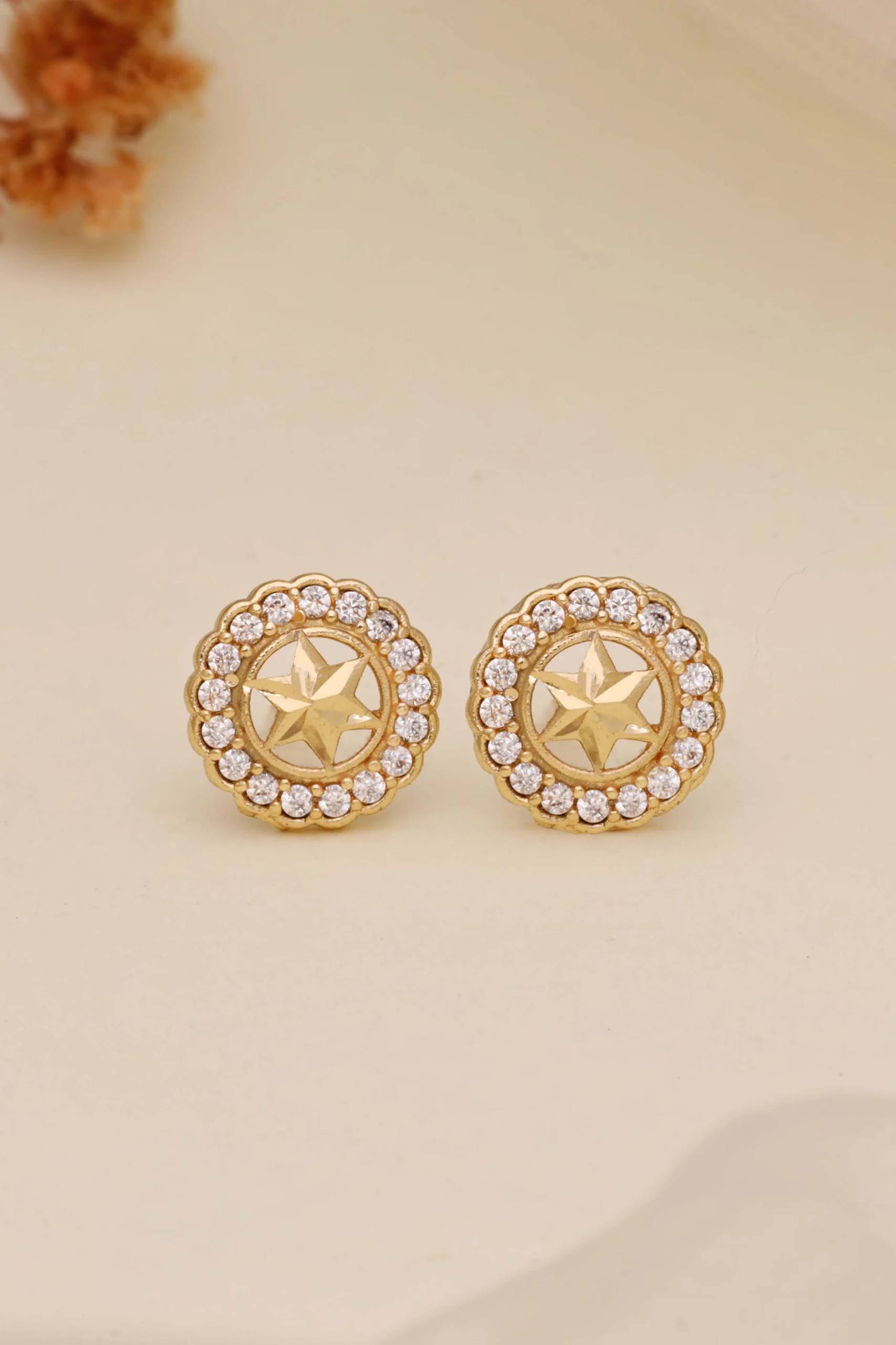 Contemporary Gold Earrings - Image 3