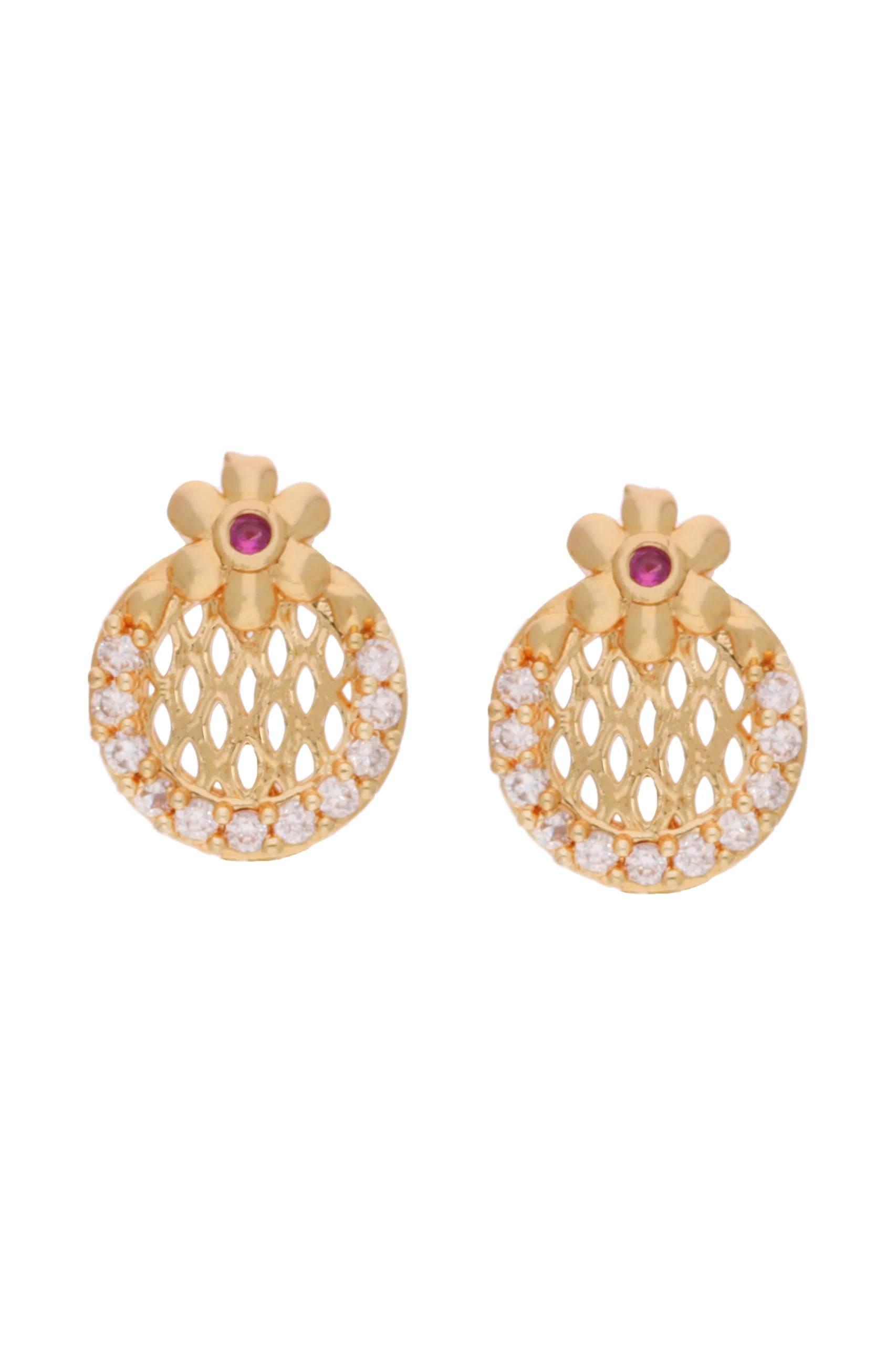 Party Wear Gold Earrings - Image 4