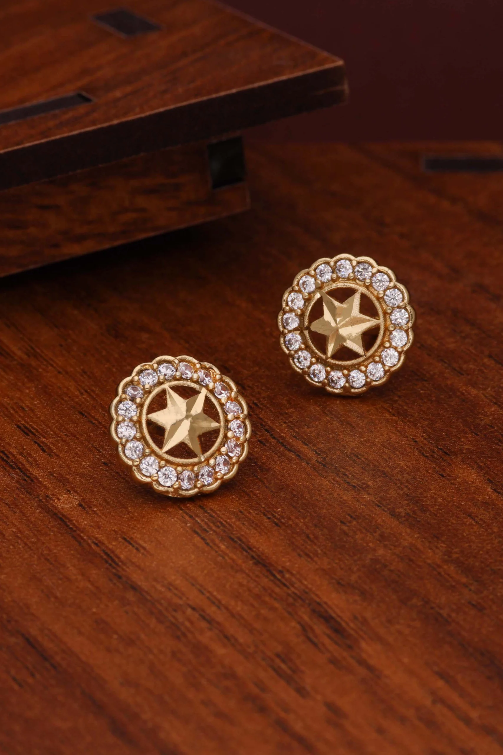 Contemporary Gold Earrings - Image 4