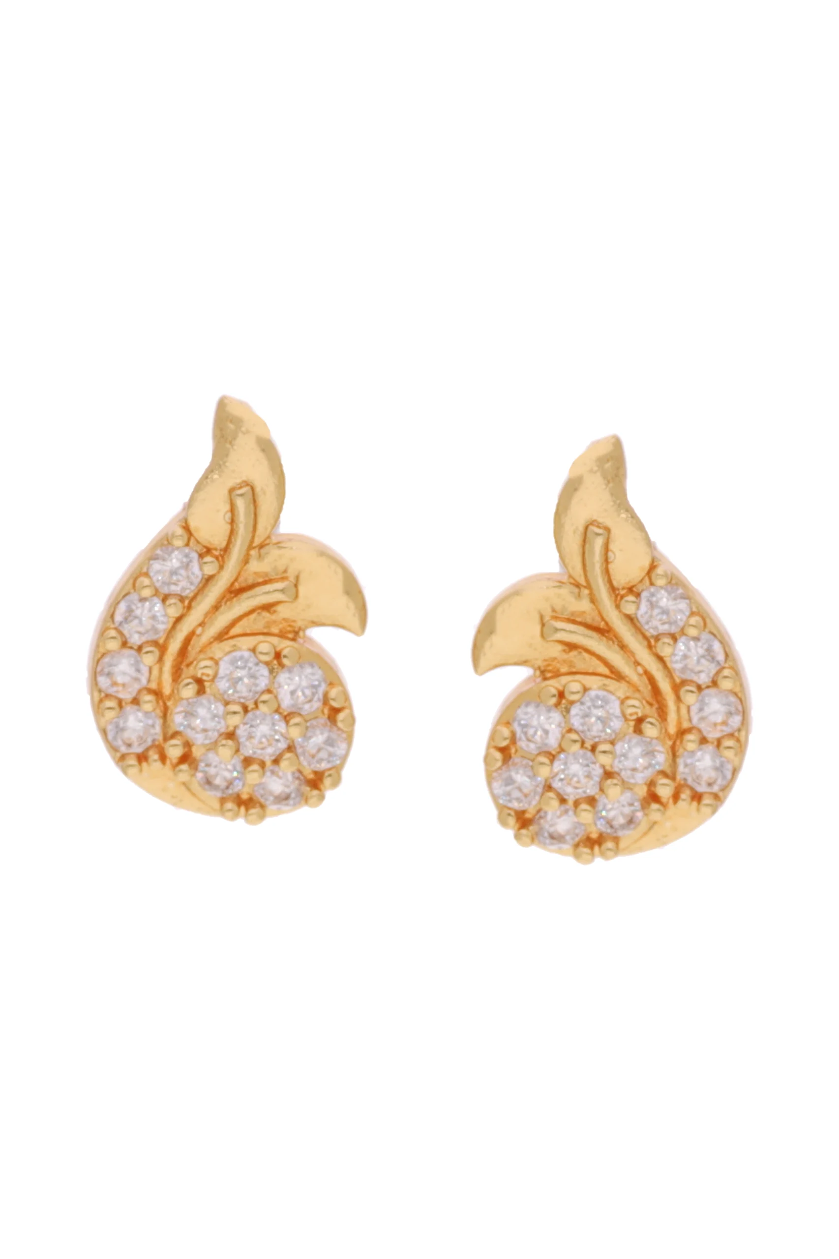 Diamond Look Gold Earrings - Image 4