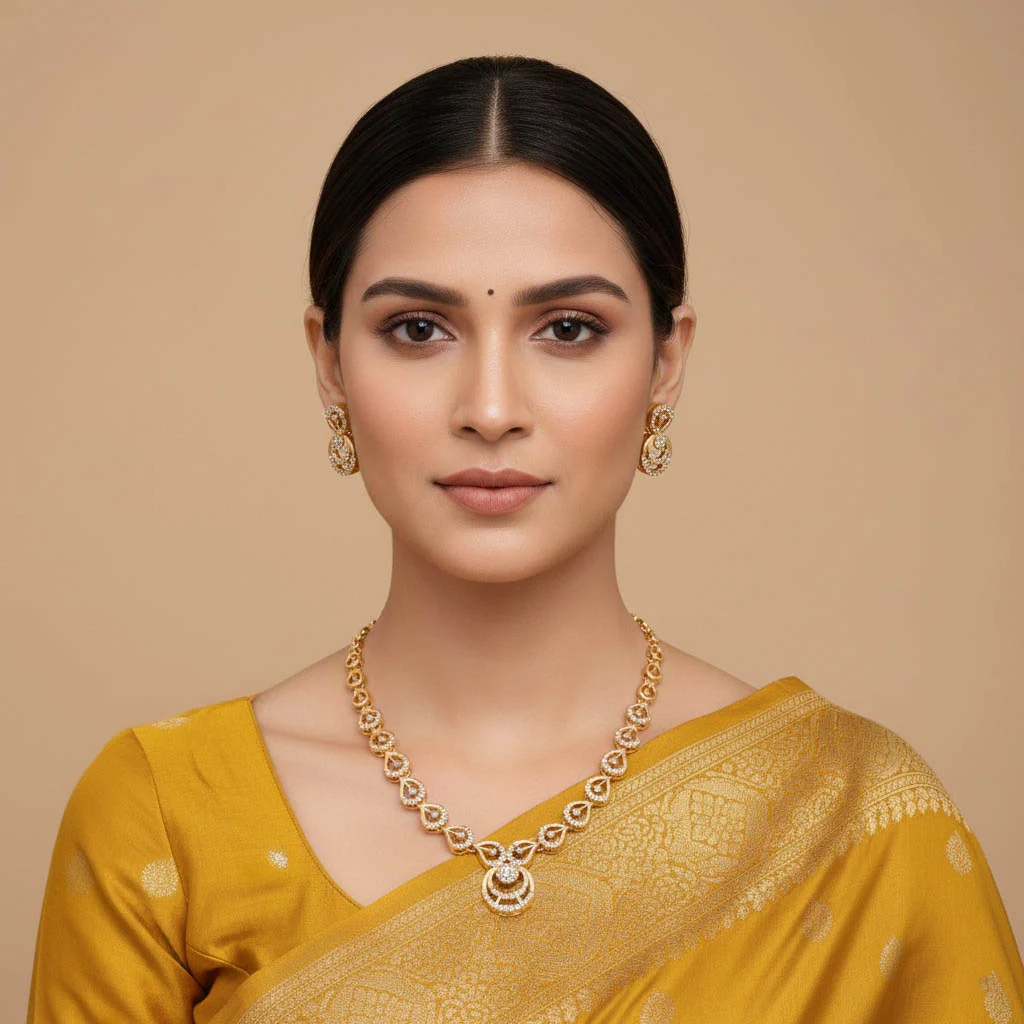 Royal Gold Necklace Set - Image 4