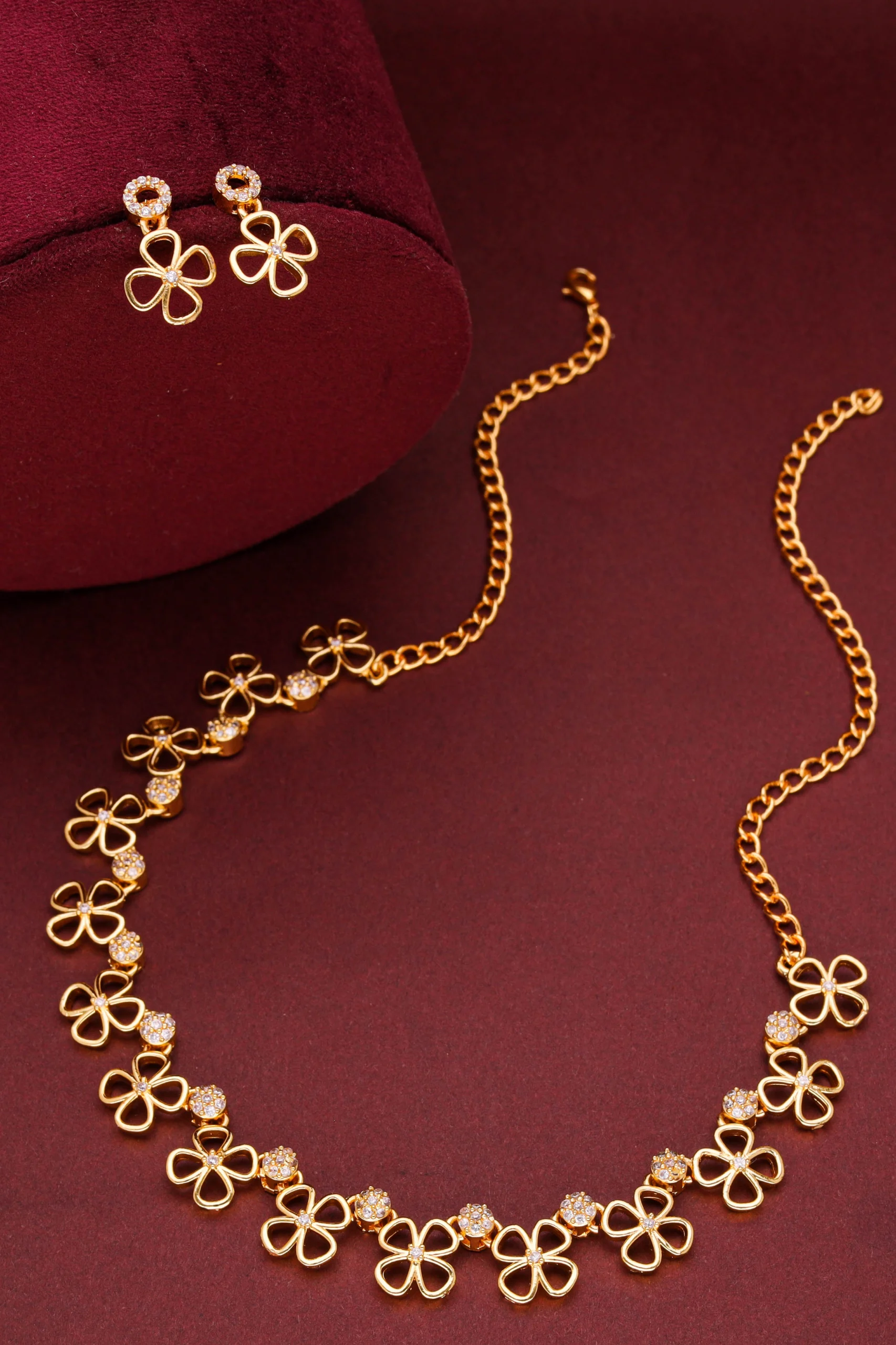 Traditional Gold Necklace Set - Image 3