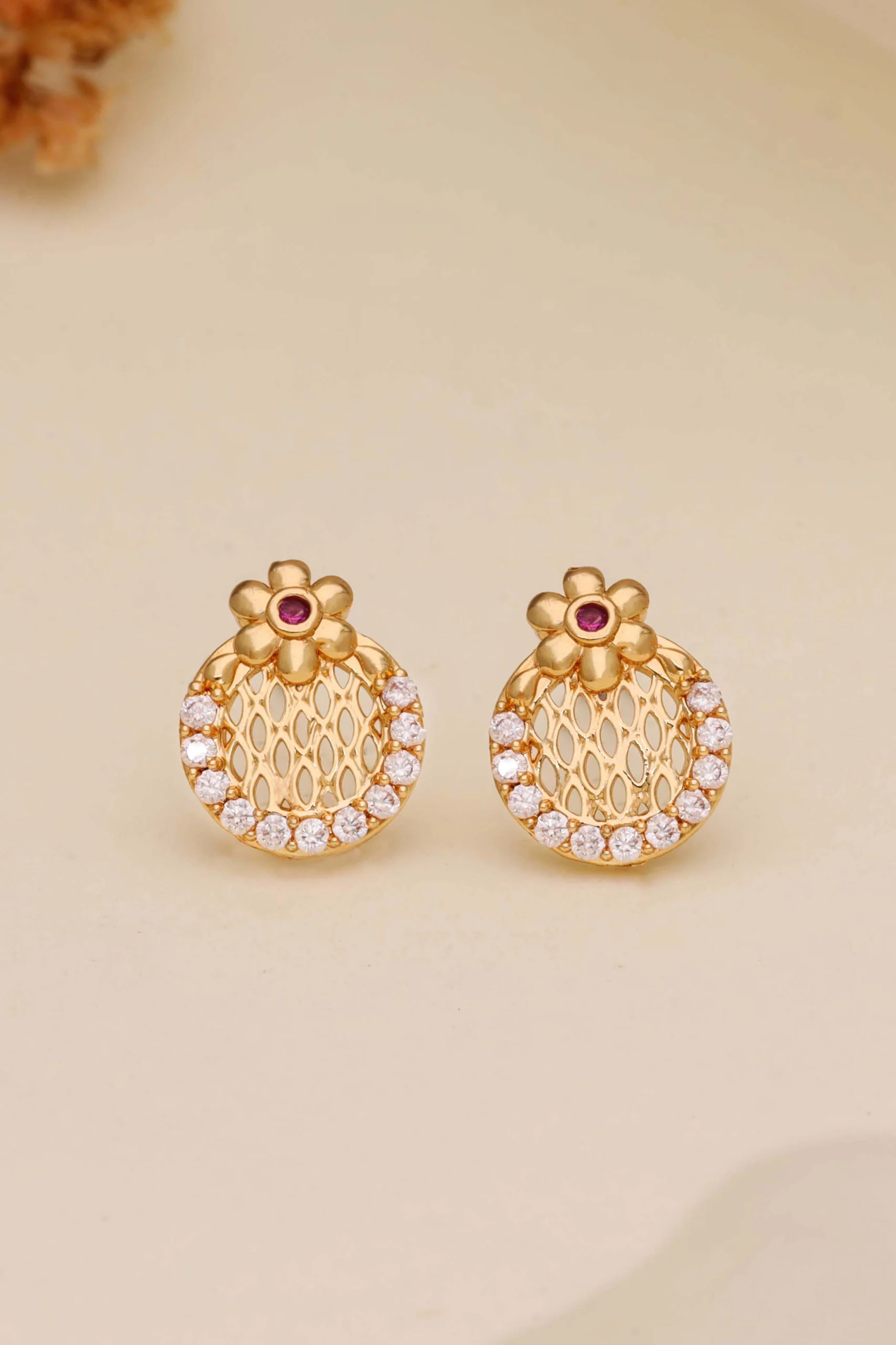 Party Wear Gold Earrings