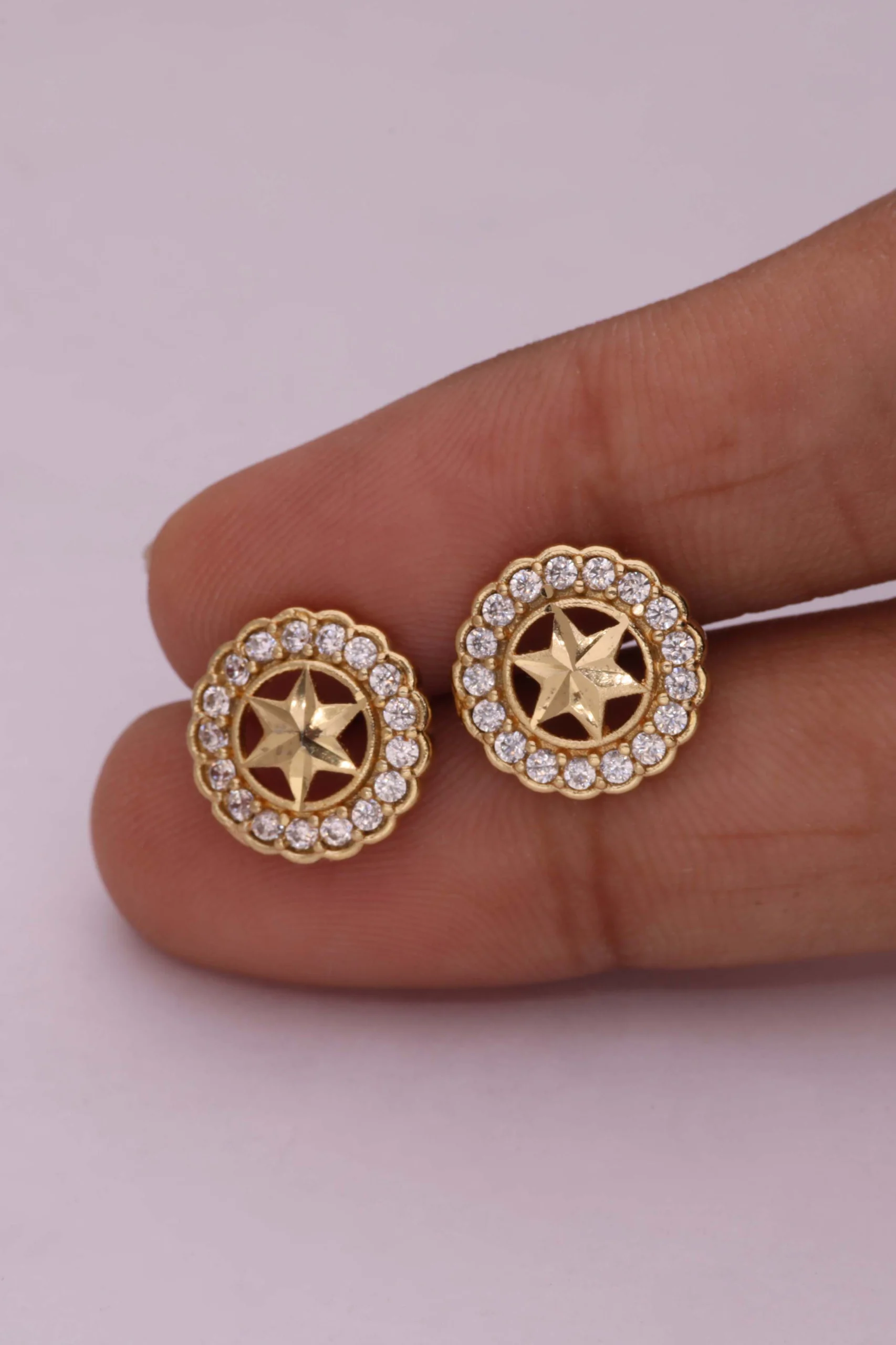 Contemporary Gold Earrings - Image 5