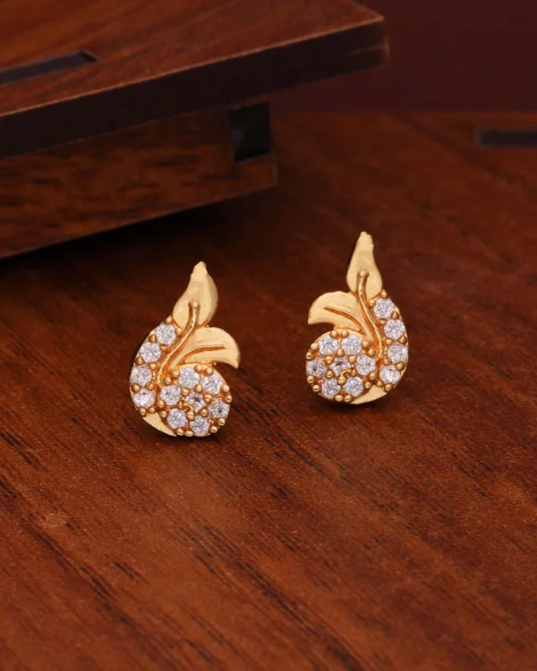Diamond Look Gold Earrings