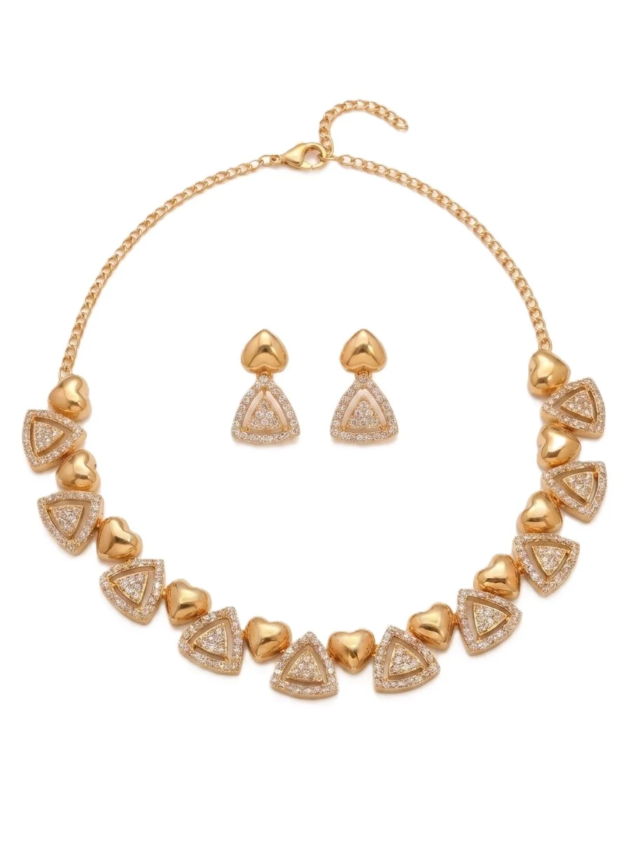 Designer Gold Necklace Set - Image 7