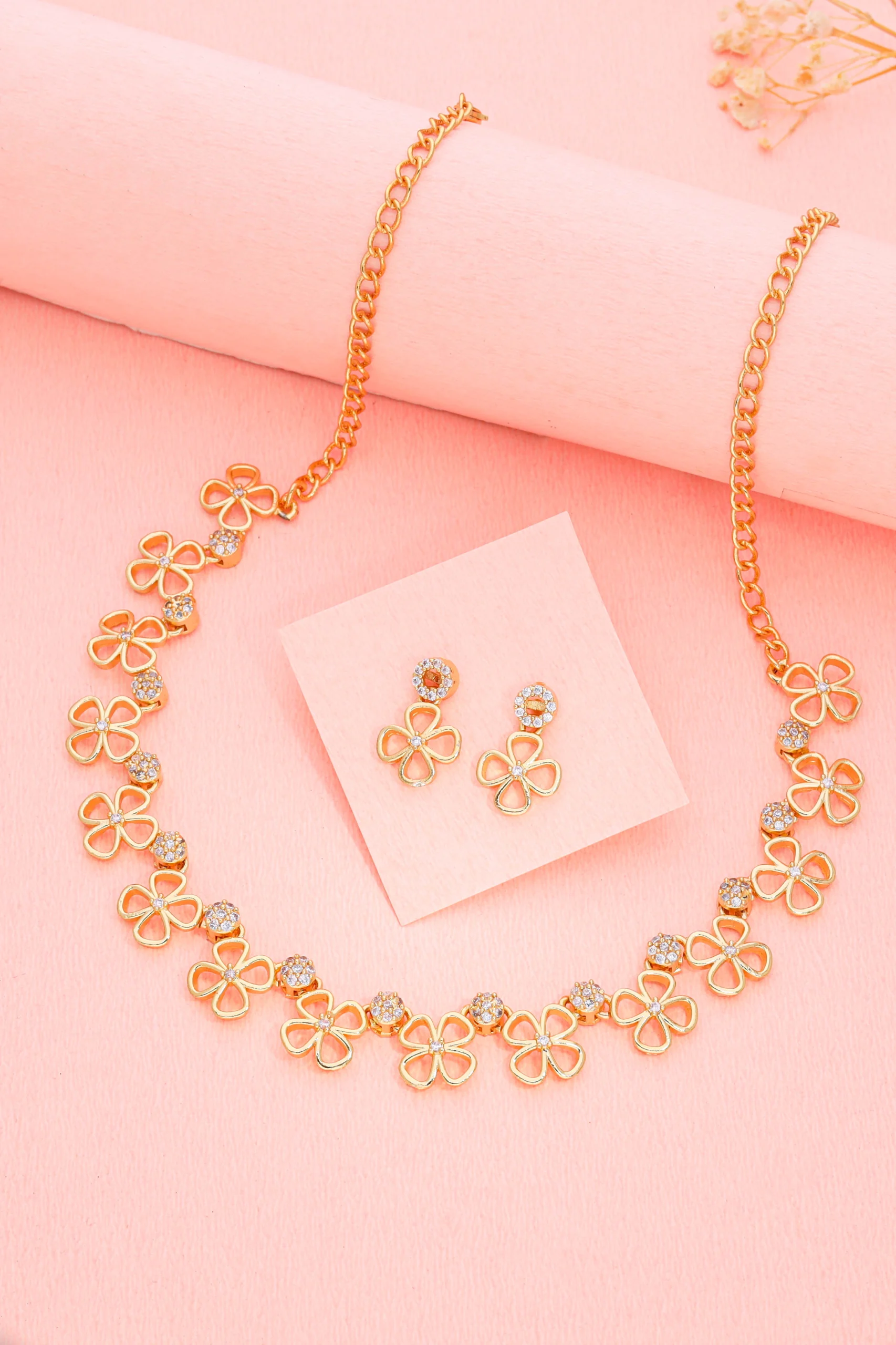 Traditional Gold Necklace Set - Image 7