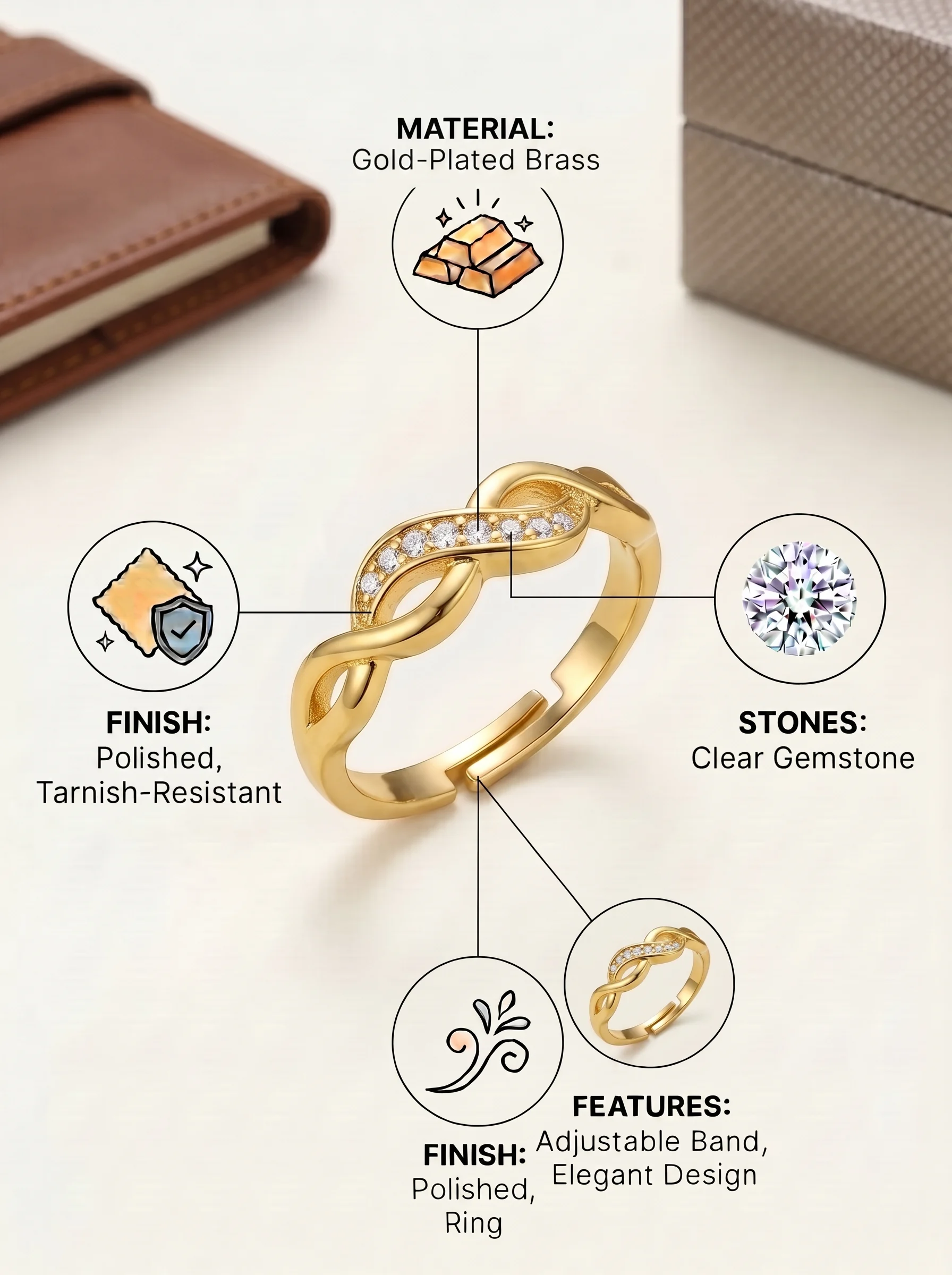Designer Gold Ring - Image 3