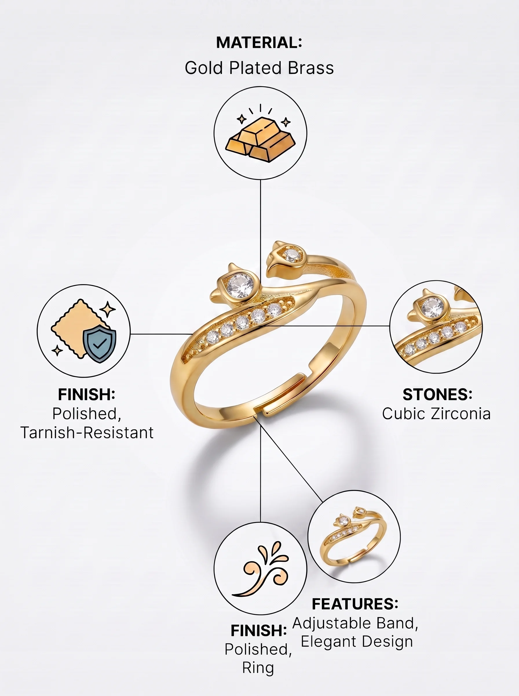 Chic Gold Ring - Image 2