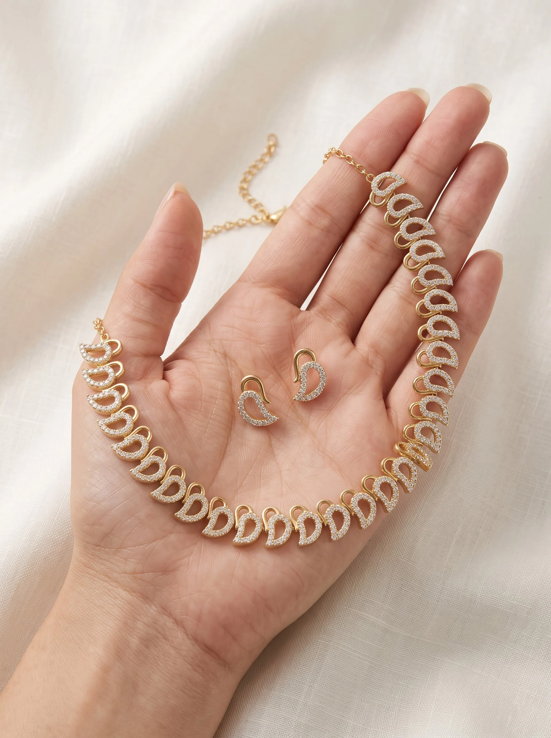 Elegant Gold Jewellery Set - Image 7
