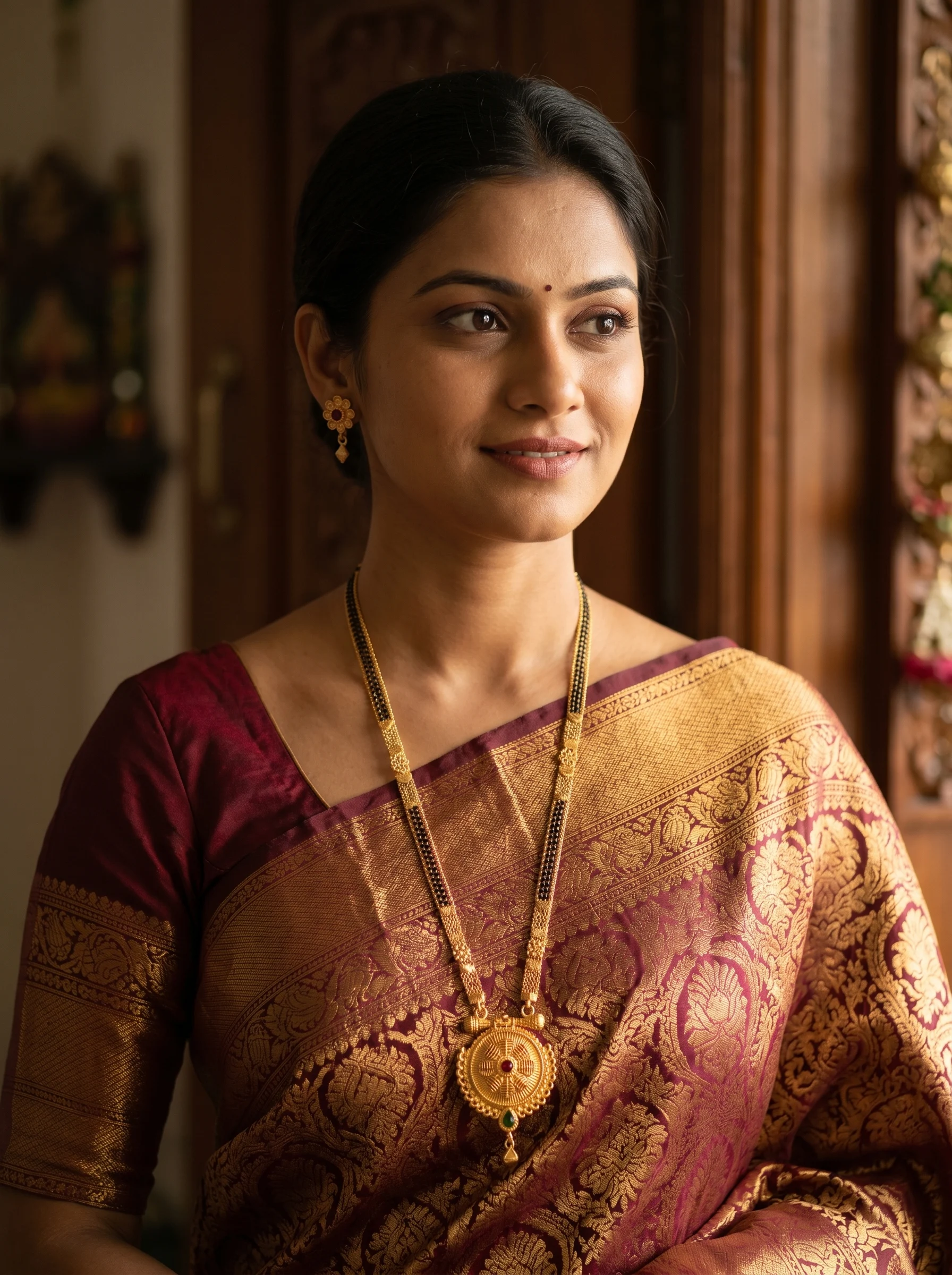 Floral Antique Mangalsutra Set - Image 4