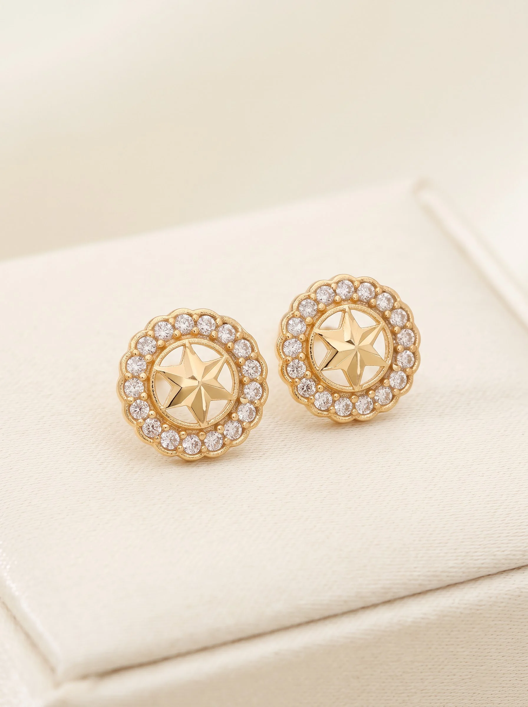Contemporary Gold Earrings - Image 6