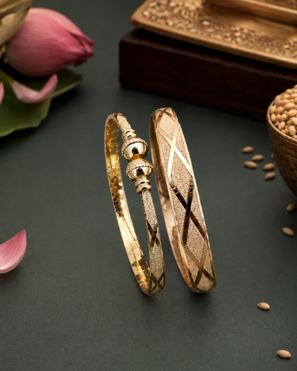 Elegant Gold Bangle Set