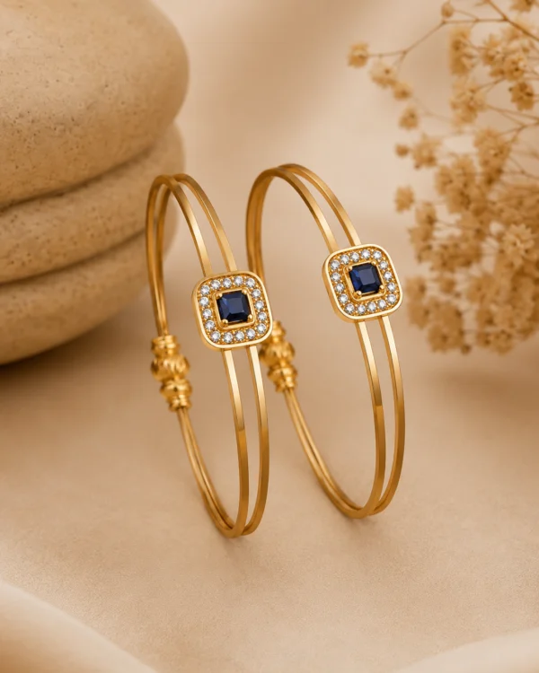 Floral Shine Gold Bangle