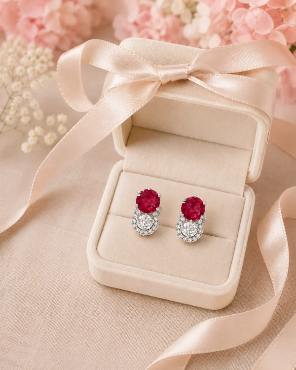 Premium Floral Crystal Earrings