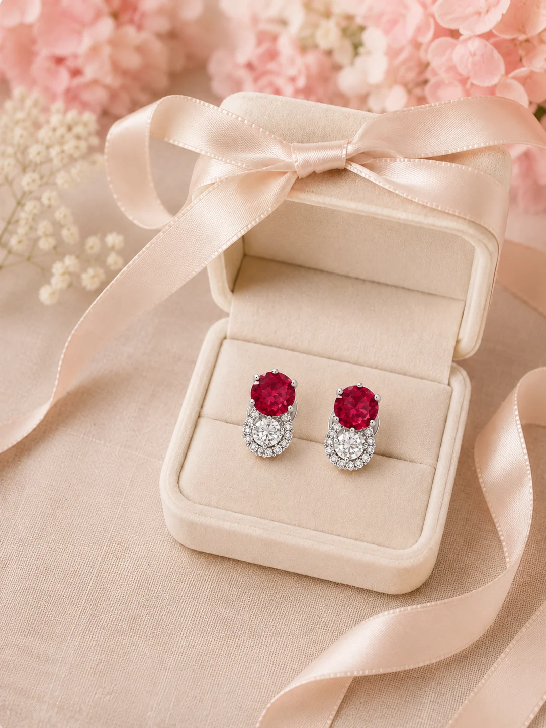 Premium Floral Crystal Earrings