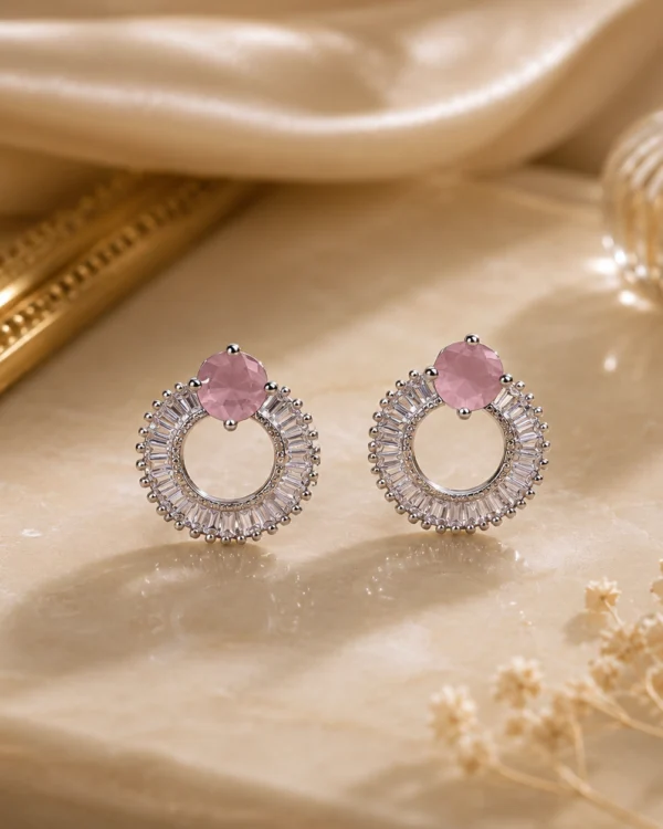 Sparkling Silver Stud Earrings