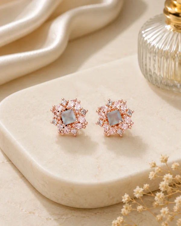Elegant Diamond Look Earrings