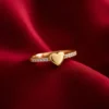 Gold-Tone Heart Open Ring