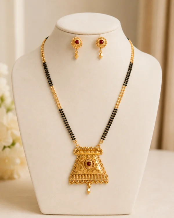 Royal Gold-Plated Designer Mangalsutra Set
