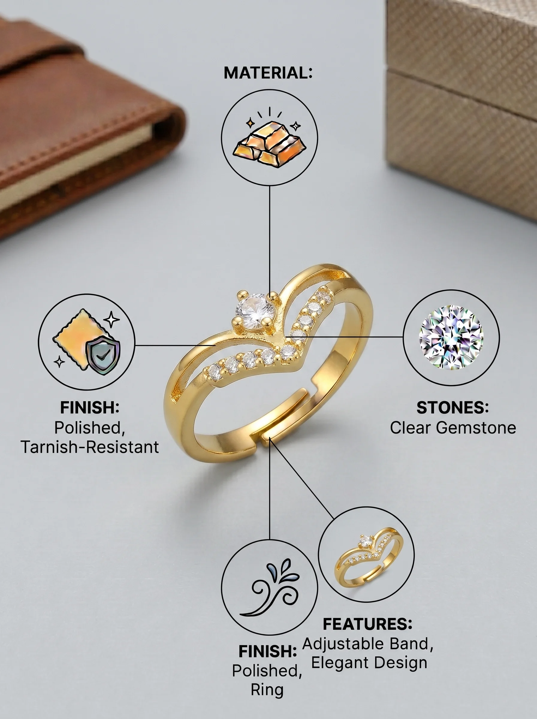 Vintage Gold Ring - Image 7