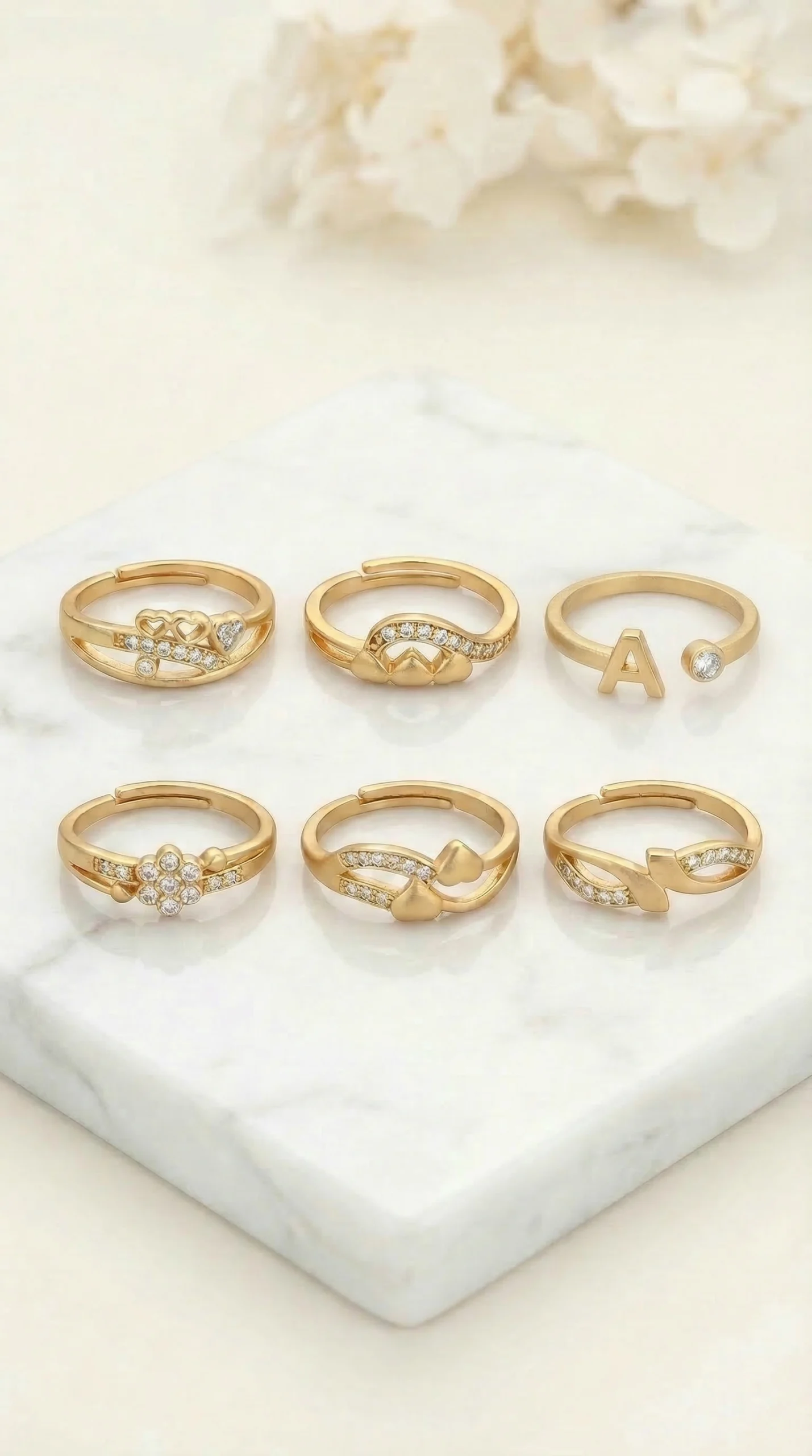 Initial Letter Gold Ring - Image 6