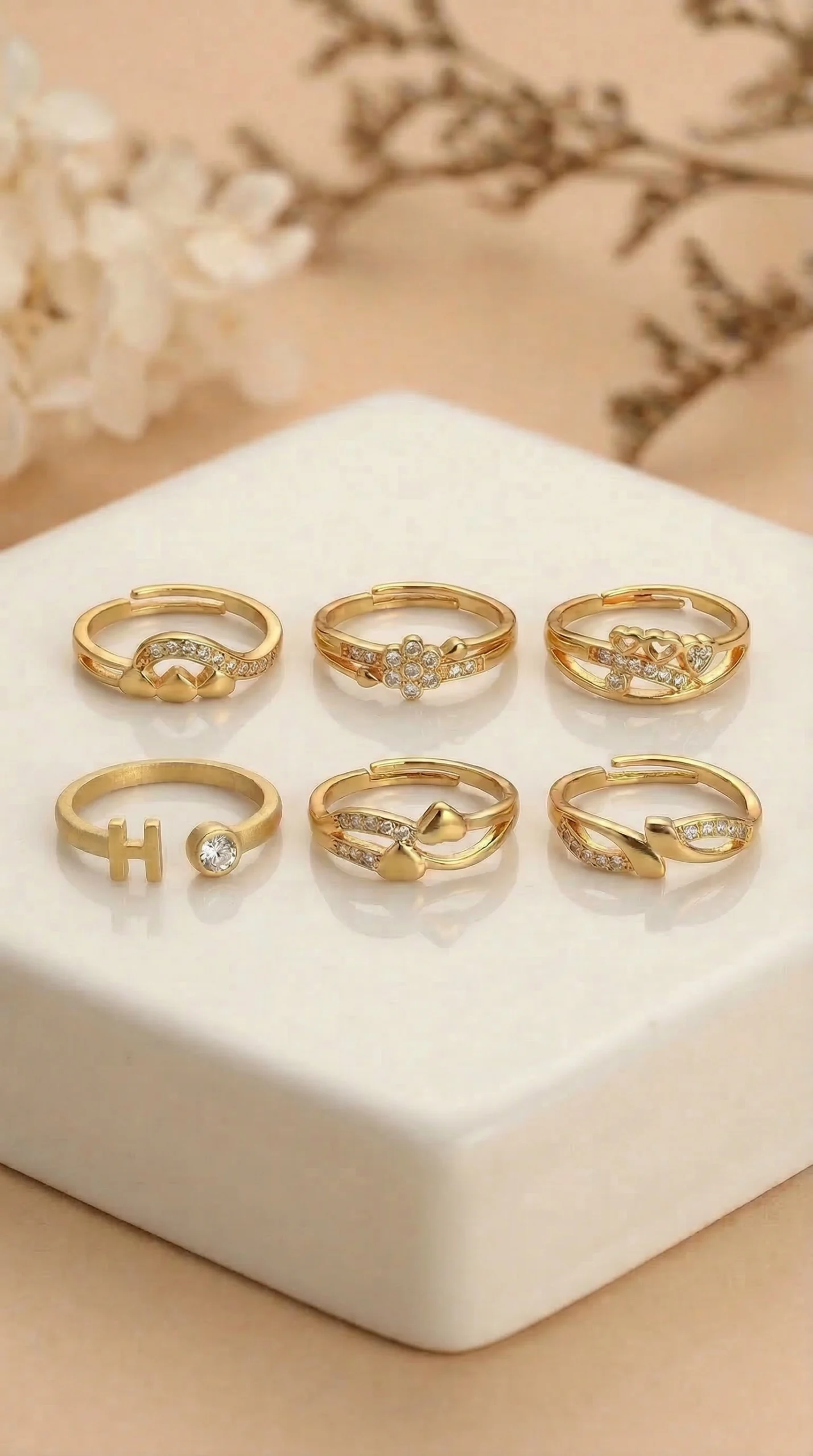 Love Heart Gold Ring