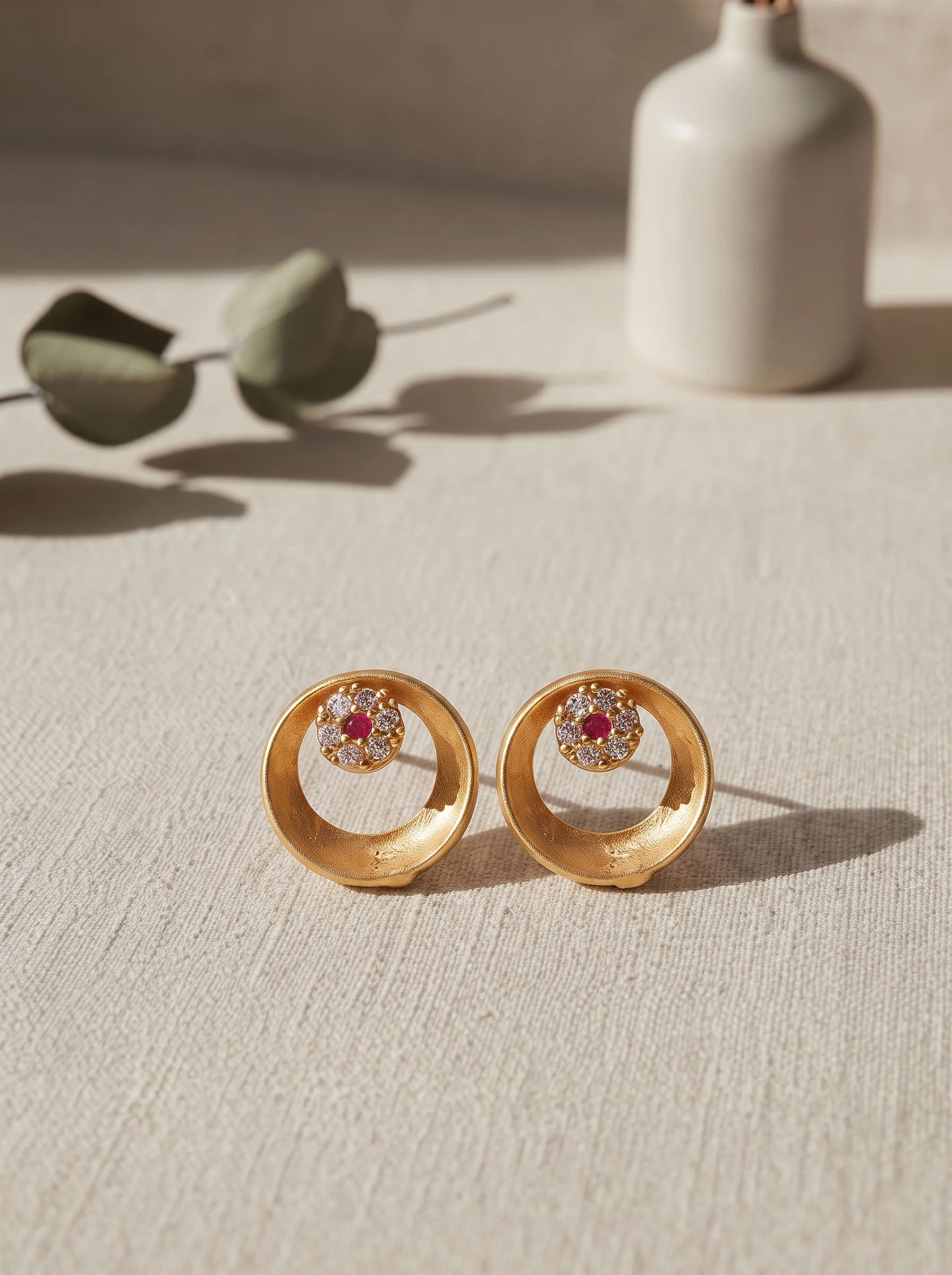 Floral Gold Earrings
