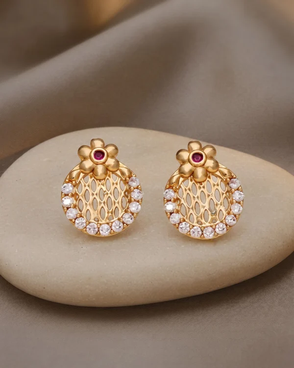 Party Wear Gold Earrings