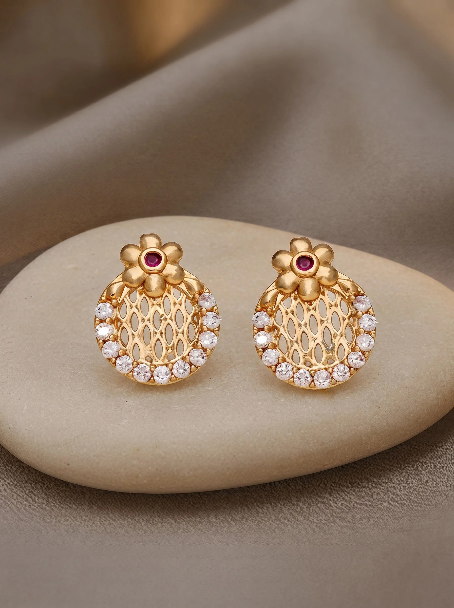 Party Wear Gold Earrings