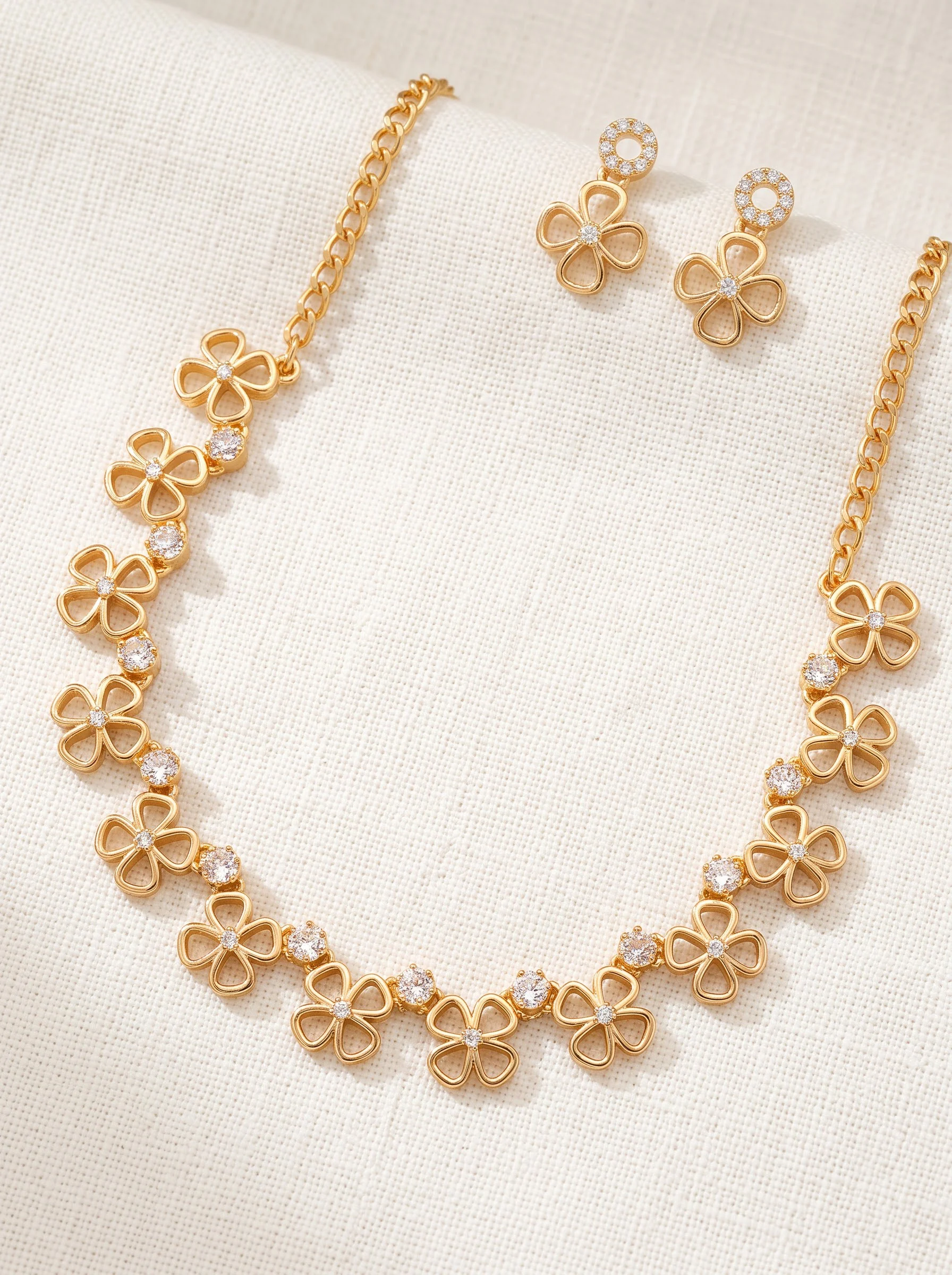 Traditional Gold Necklace Set - Image 4