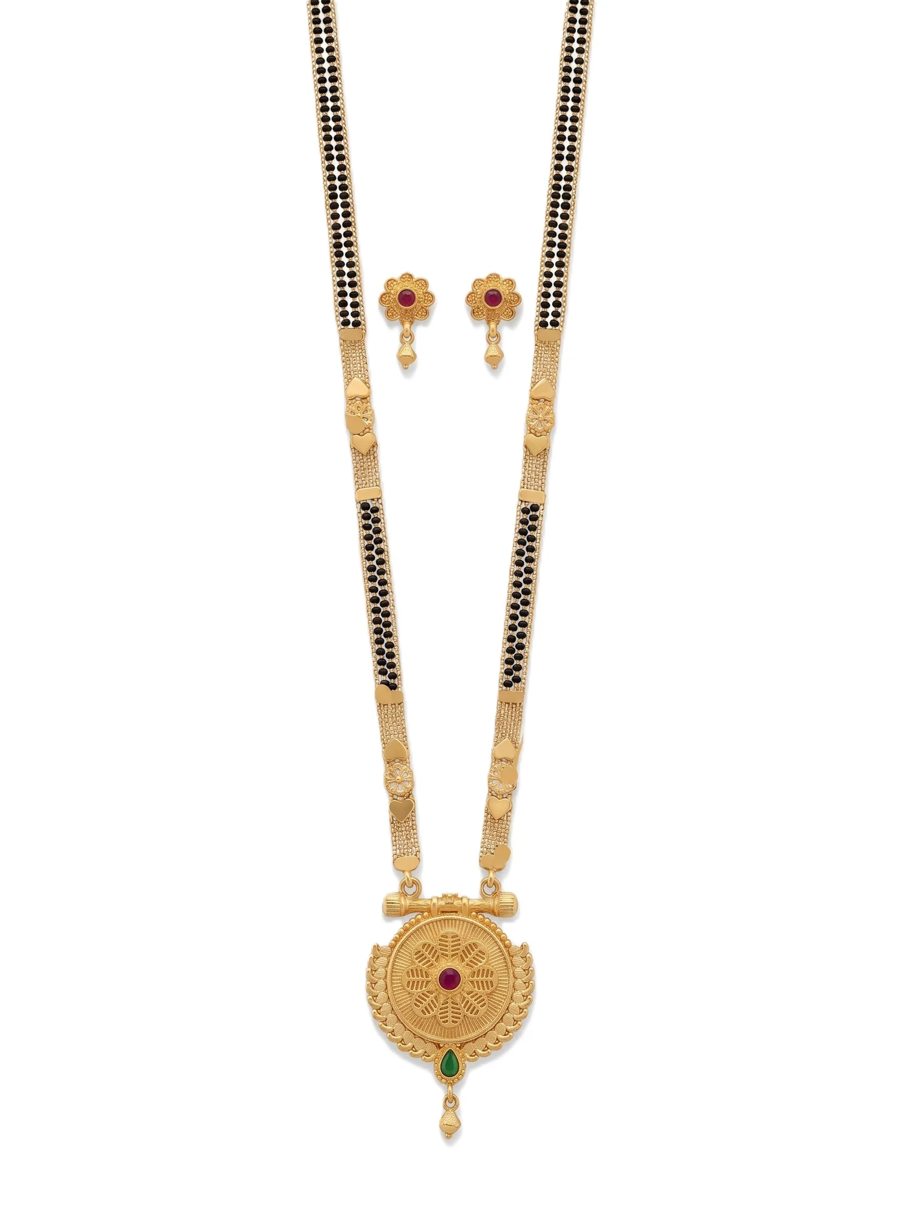 Floral Antique Mangalsutra Set - Image 6