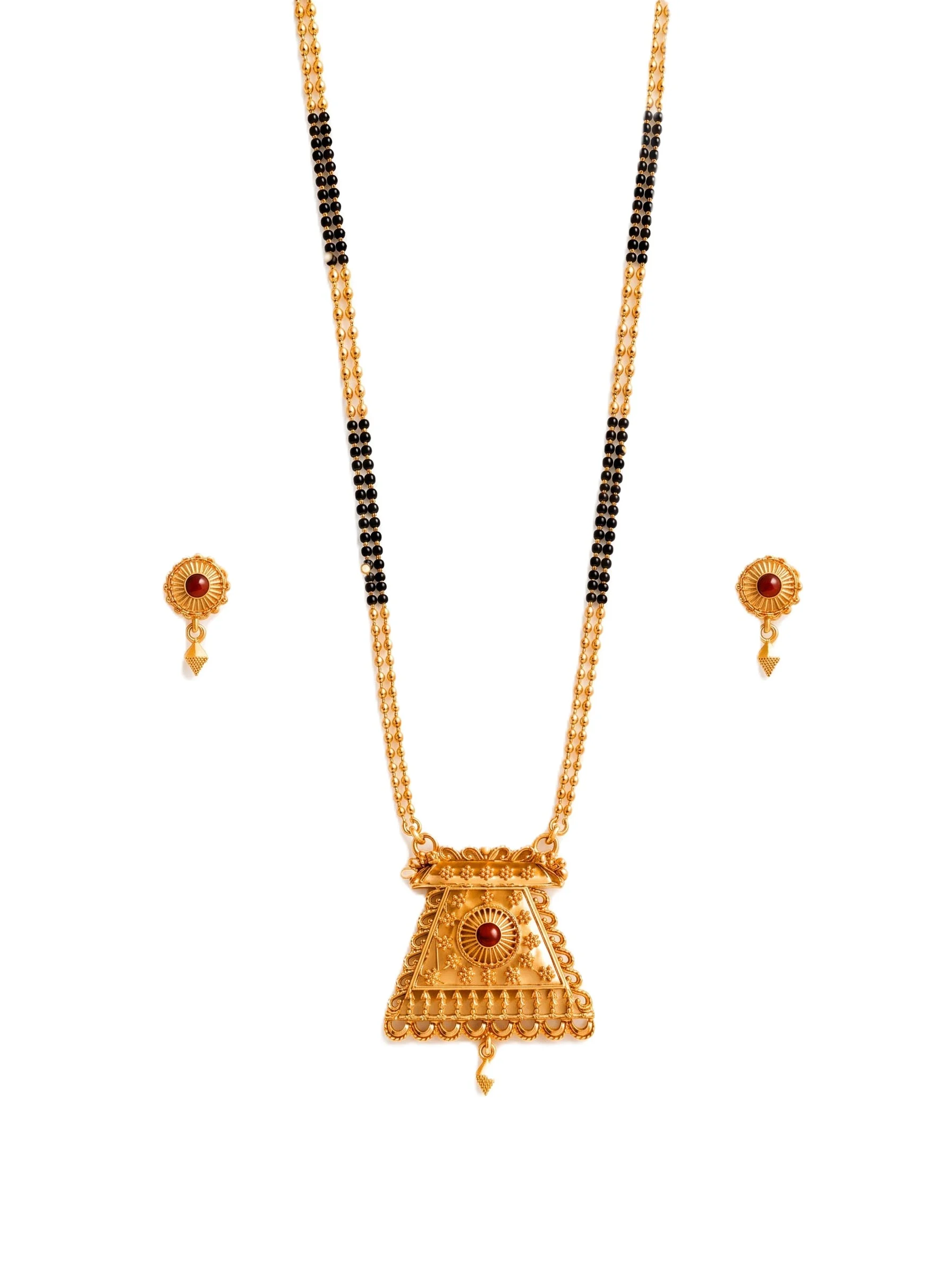 Royal Gold-Plated Designer Mangalsutra Set - Image 6