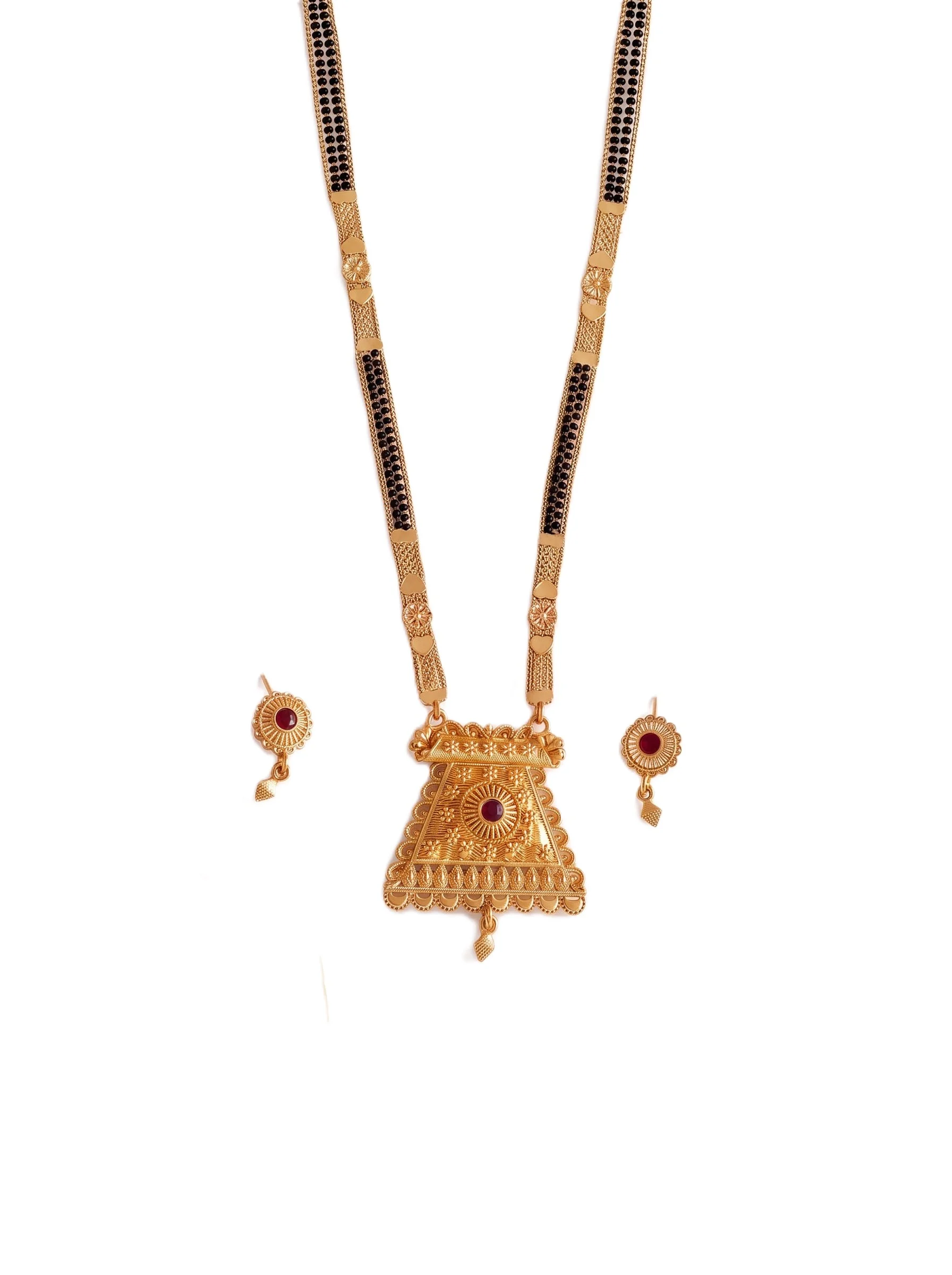 Heritage Gold-Plated Designer Mangalsutra Set - Image 3