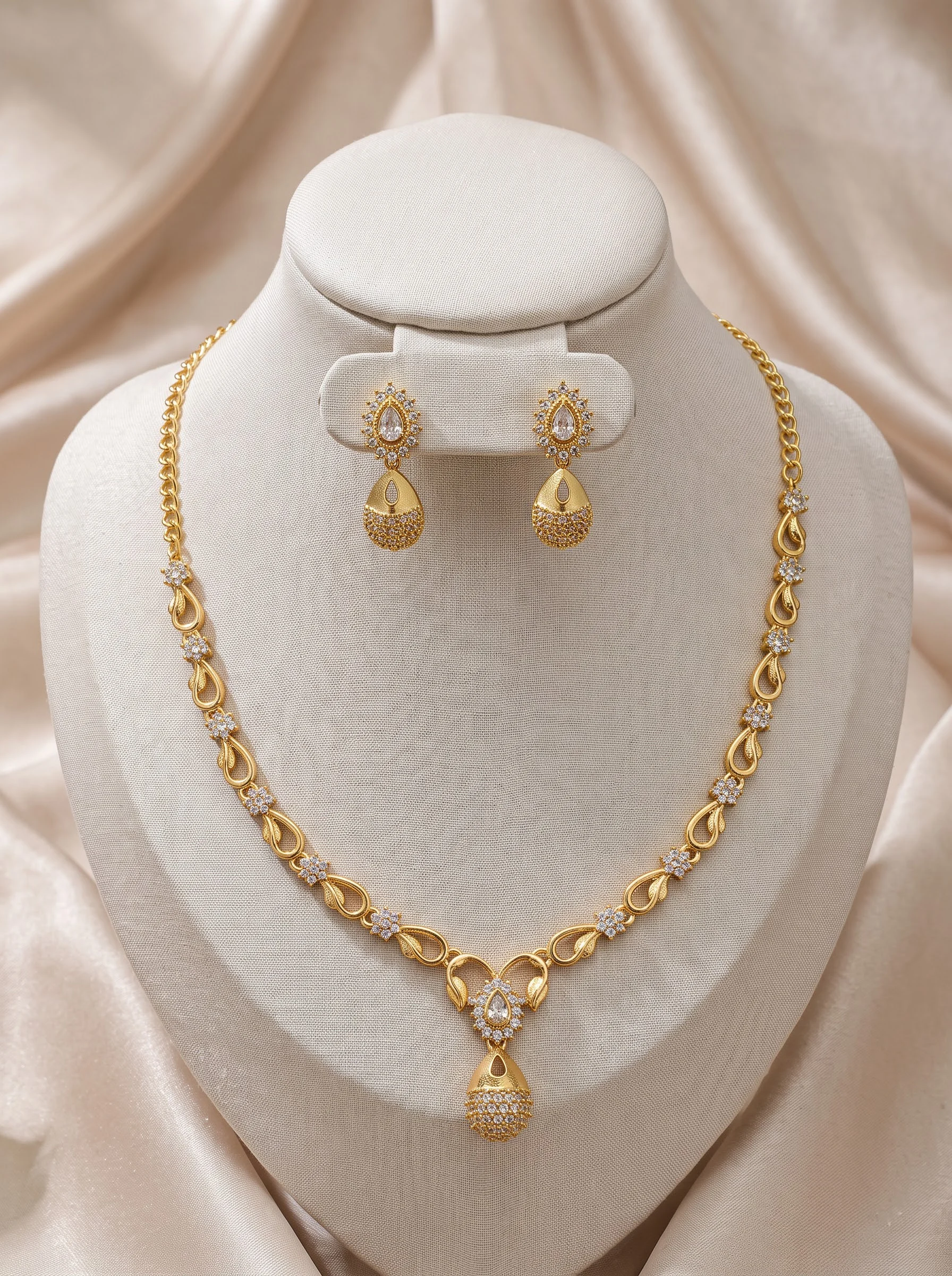 Wedding Gold Necklace Set - Image 5
