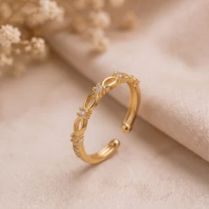 Gold Plated Infinity Adjustable Ring