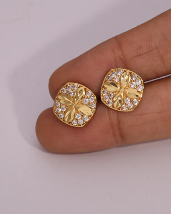 Sparkling Floral Statement Earrings