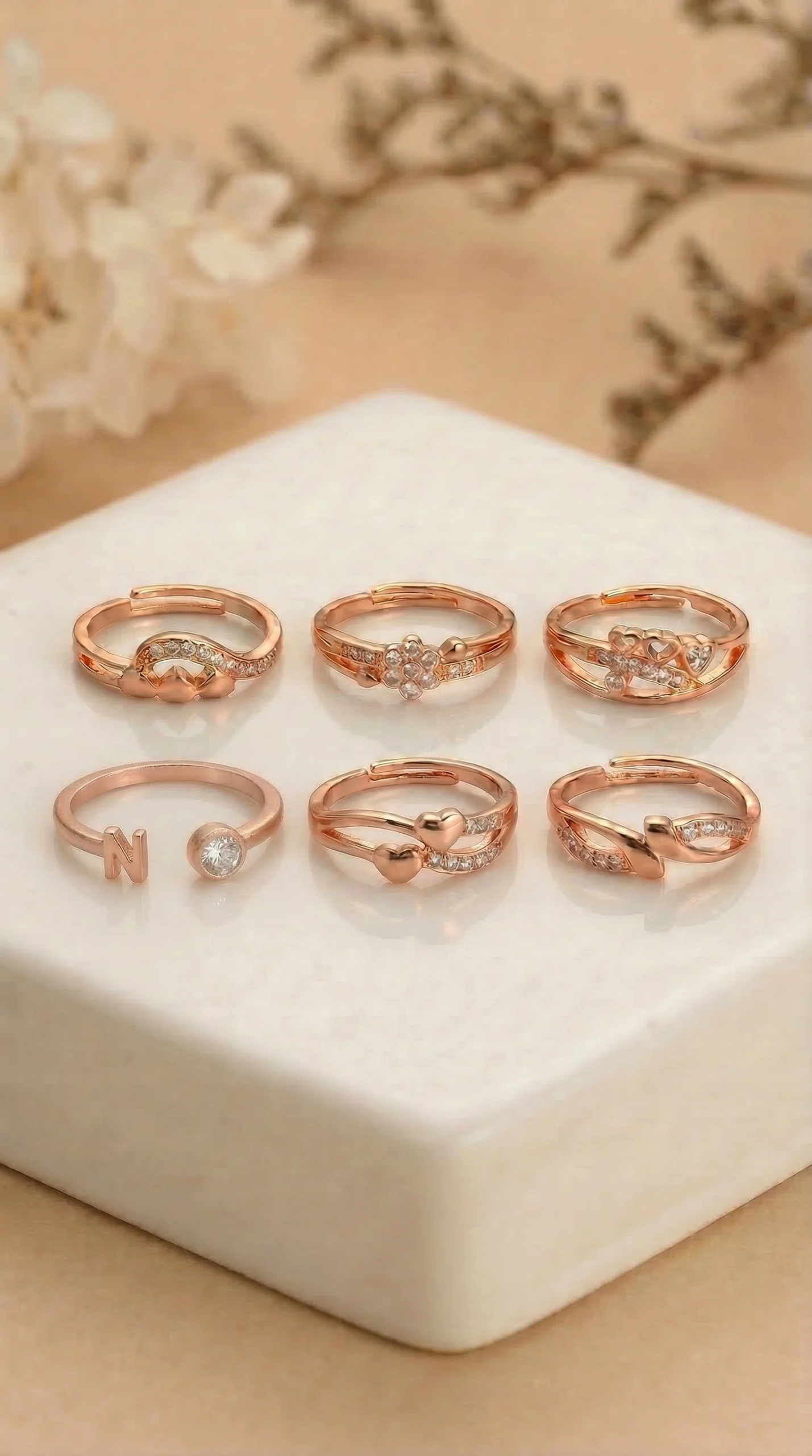 Stylish Rose Gold Ring - Image 4