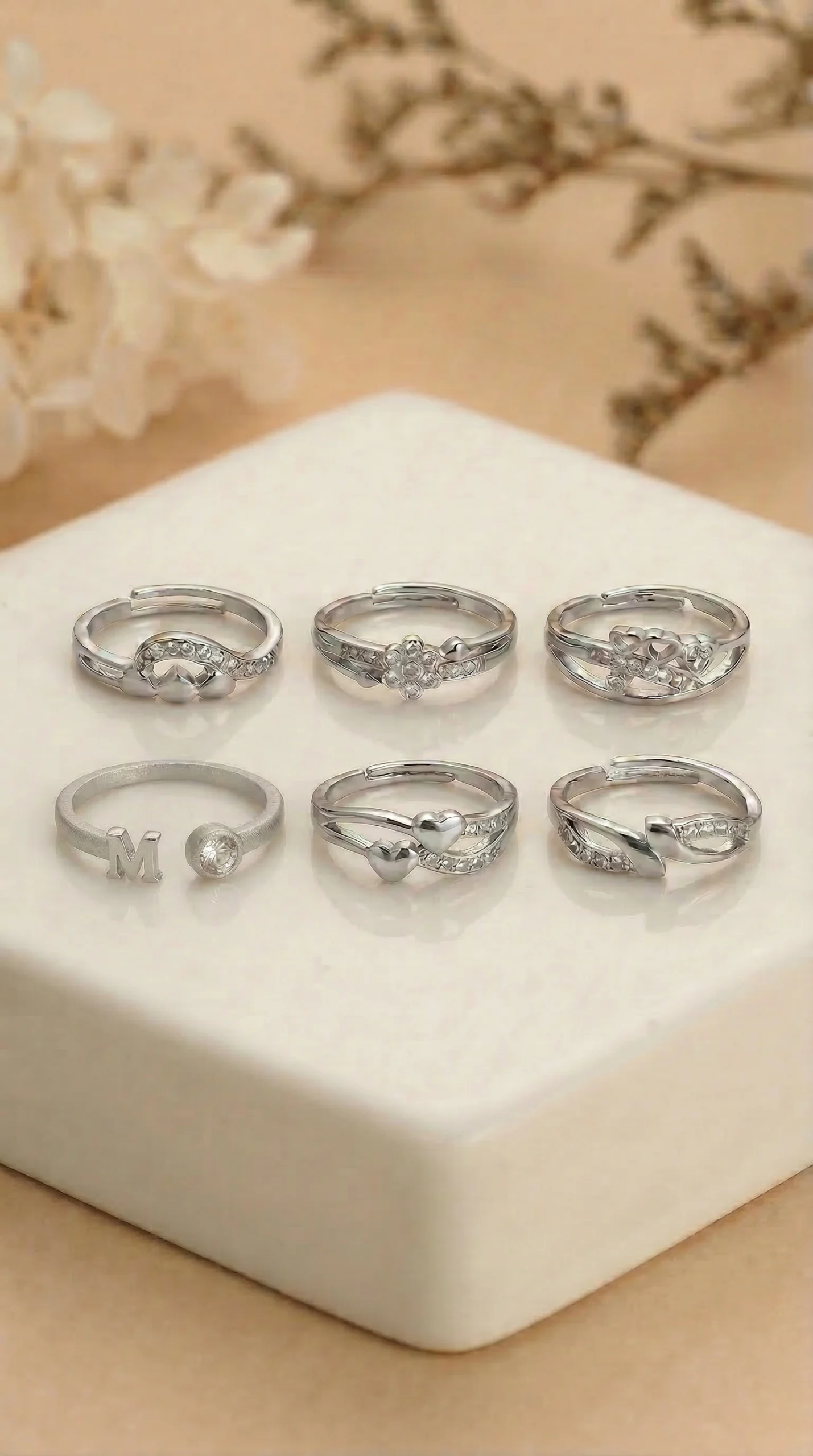 Modern Silver Ring - Image 2