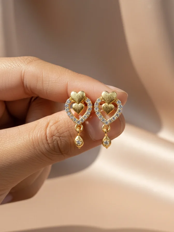 Designer Gold Earrings - Image 5