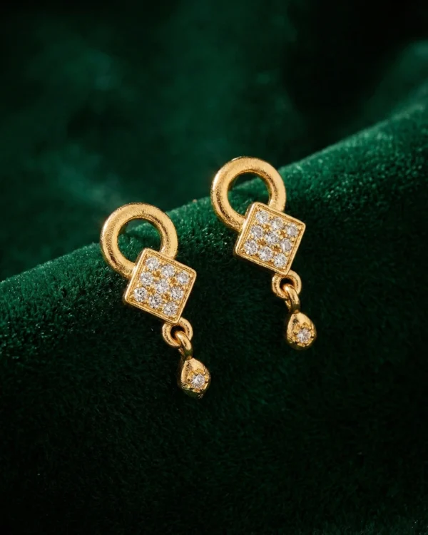 Luxury Gold Stud Earrings