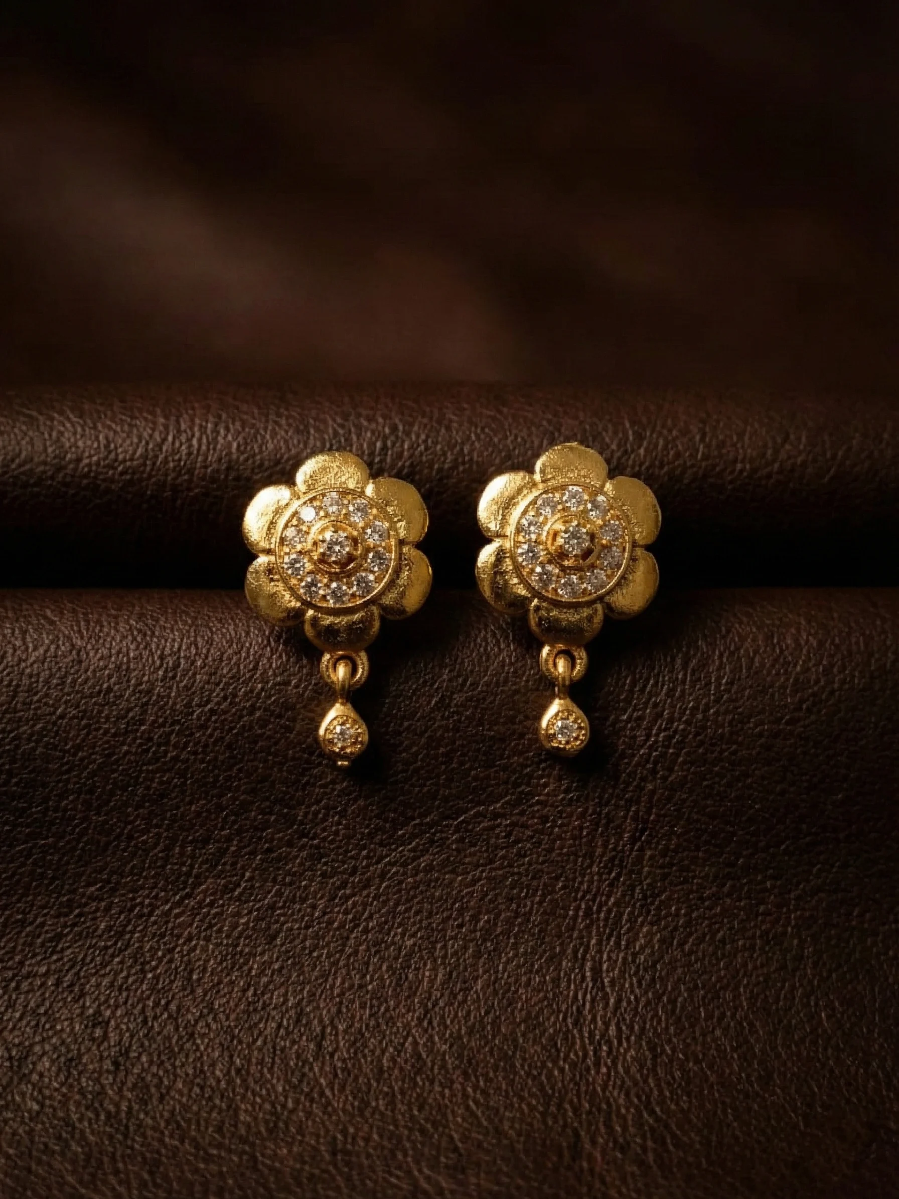 Floral Gold Earrings