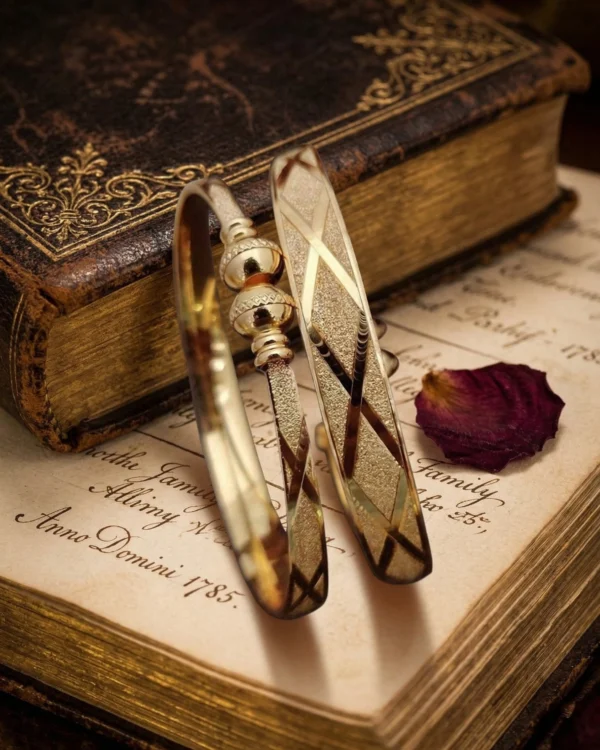 Elegant Gold Bangle Set