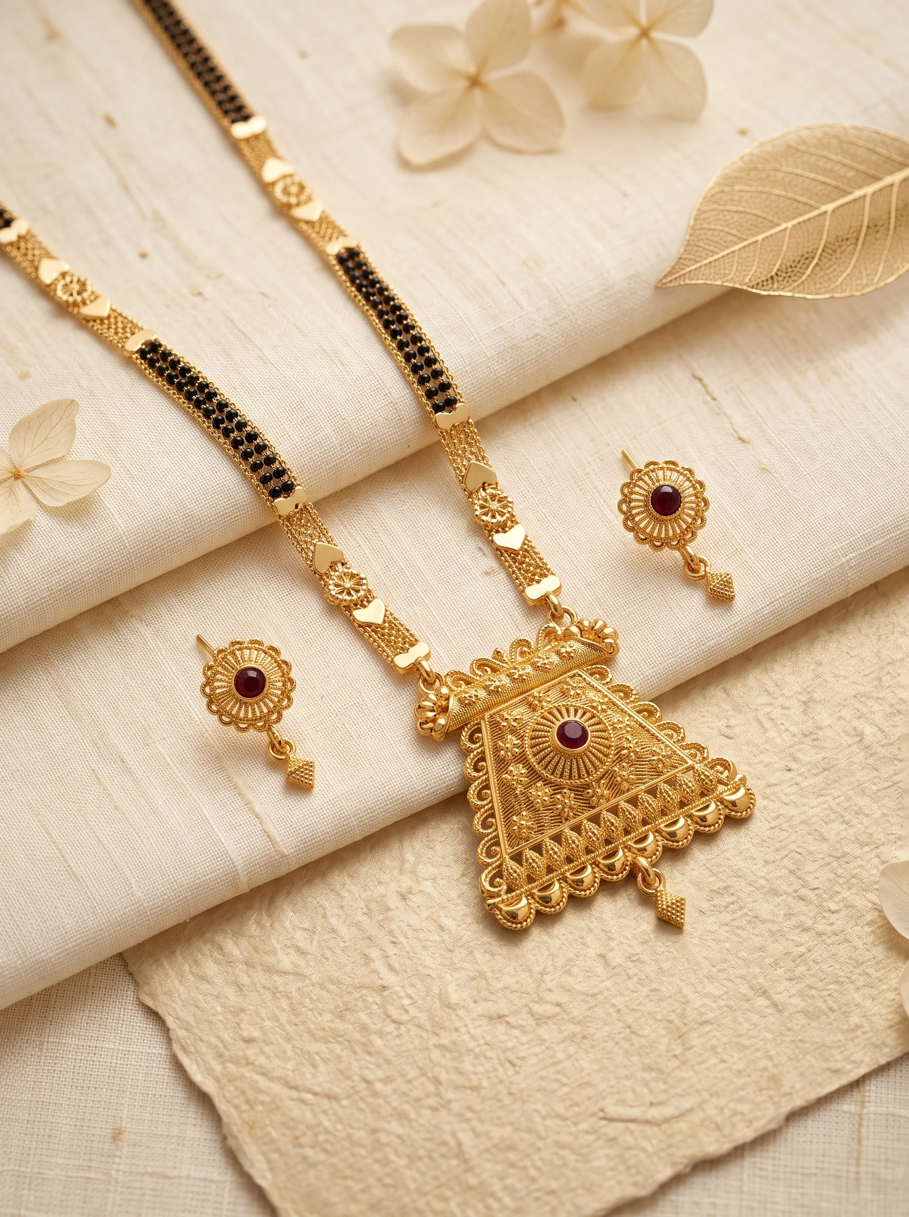 Heritage Gold-Plated Designer Mangalsutra Set - Image 6