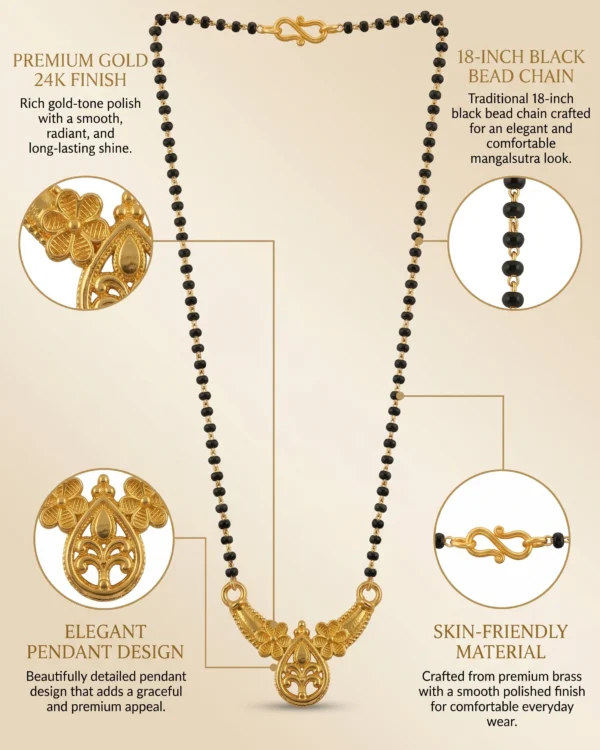 Designer Gold Pendant Mangalsutra