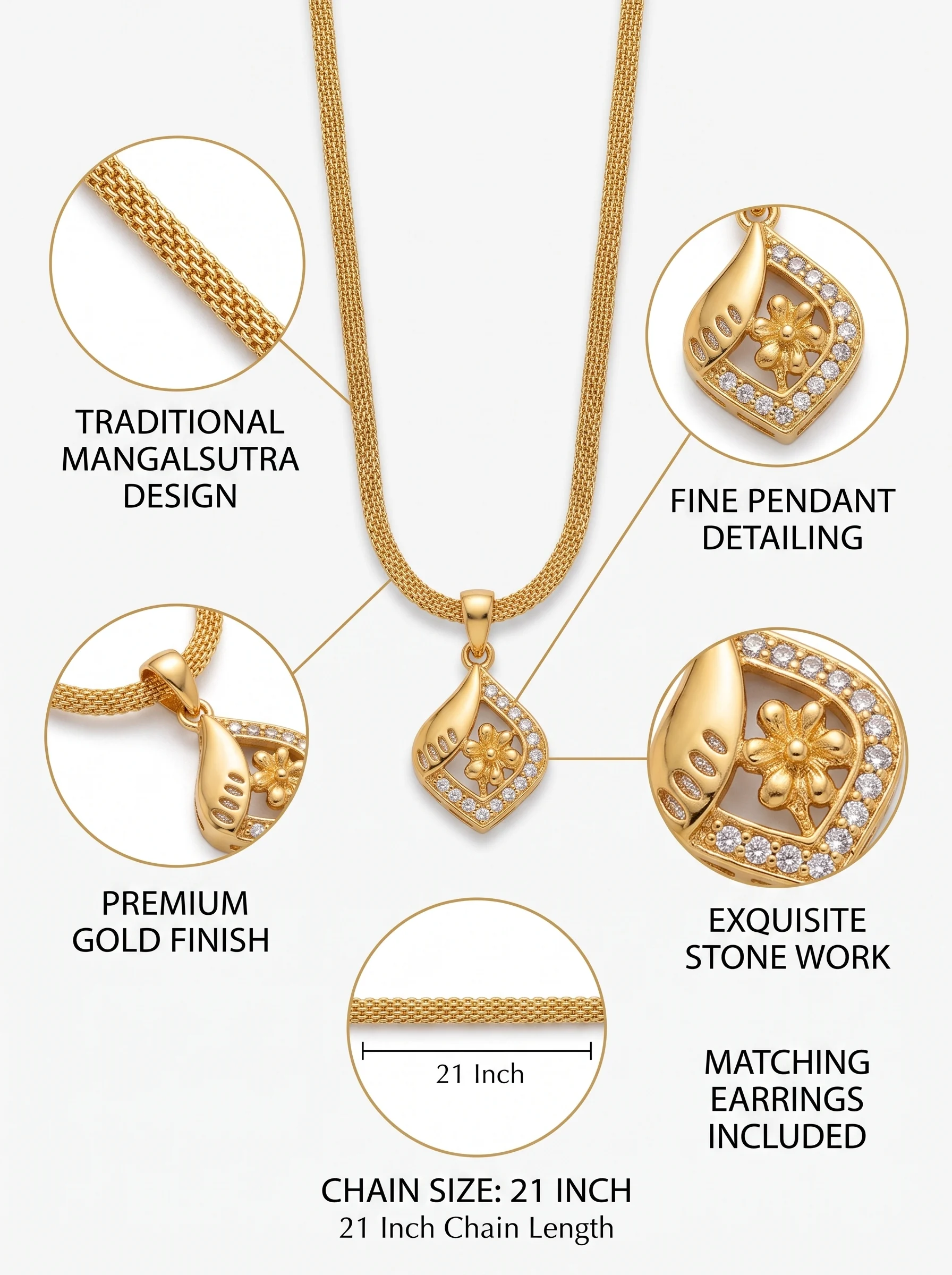 Celeste Gold Pendant Necklace - Image 5